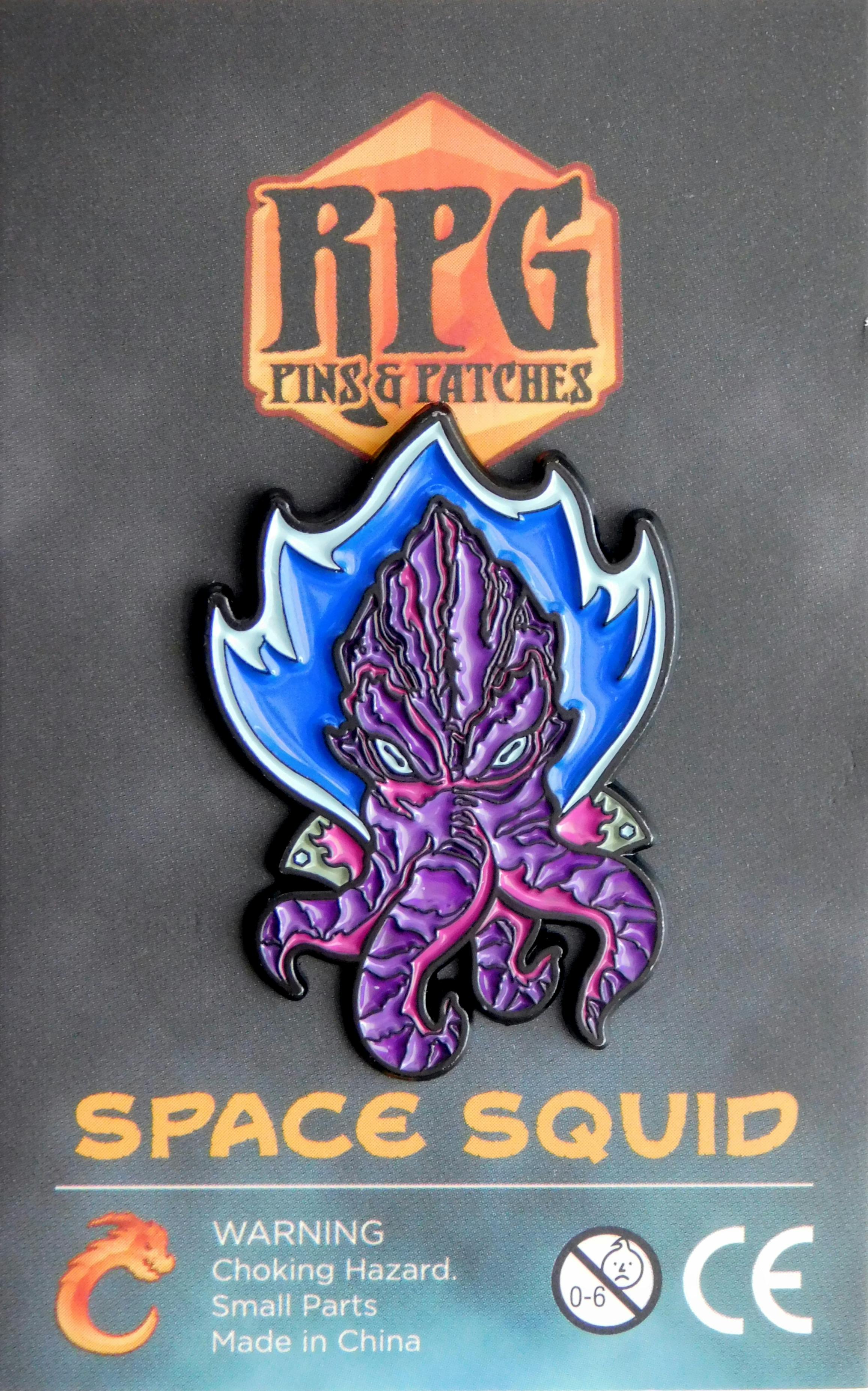 Space Squid – Purple enamel pin