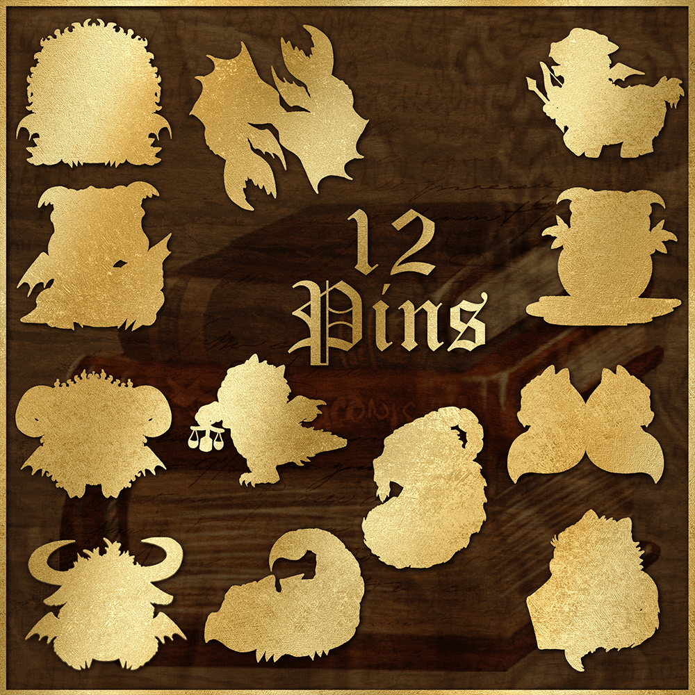 12 Zodiac Derpy Pins