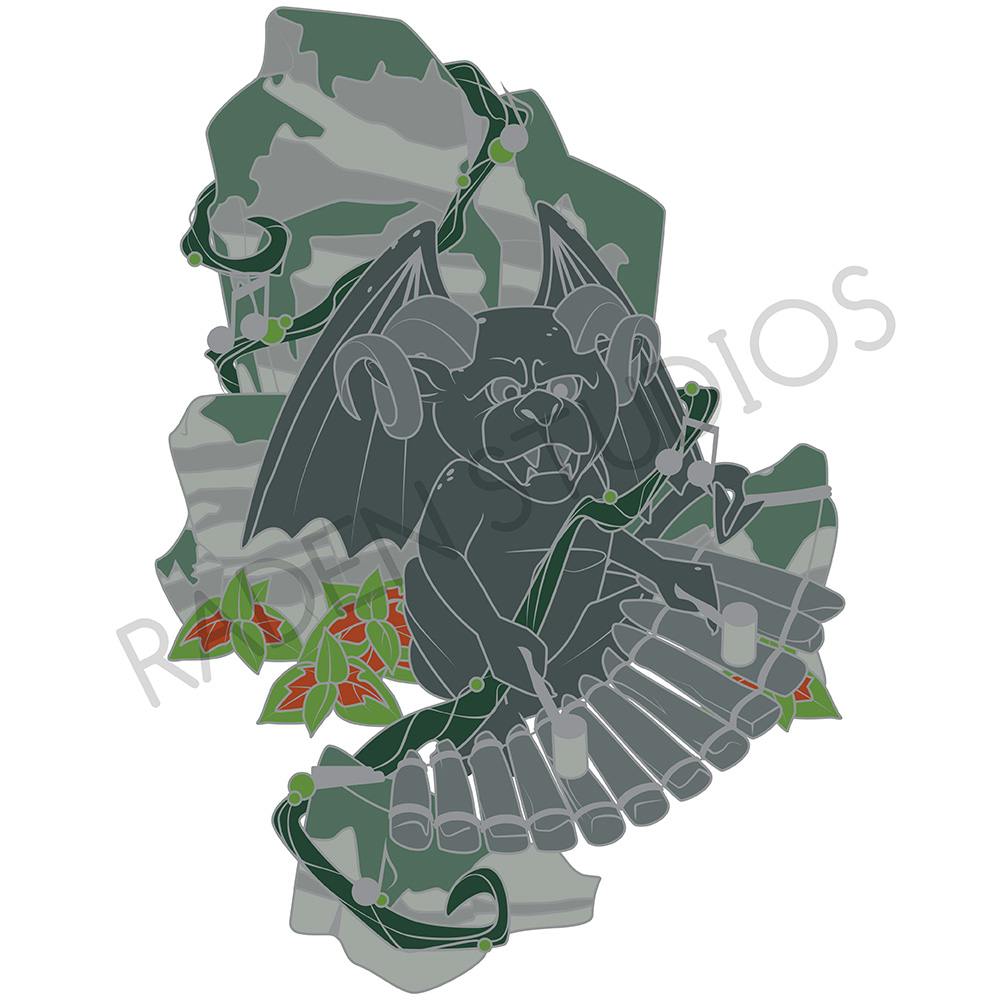 Mythical Bards Enamel Pin - Gargoyle