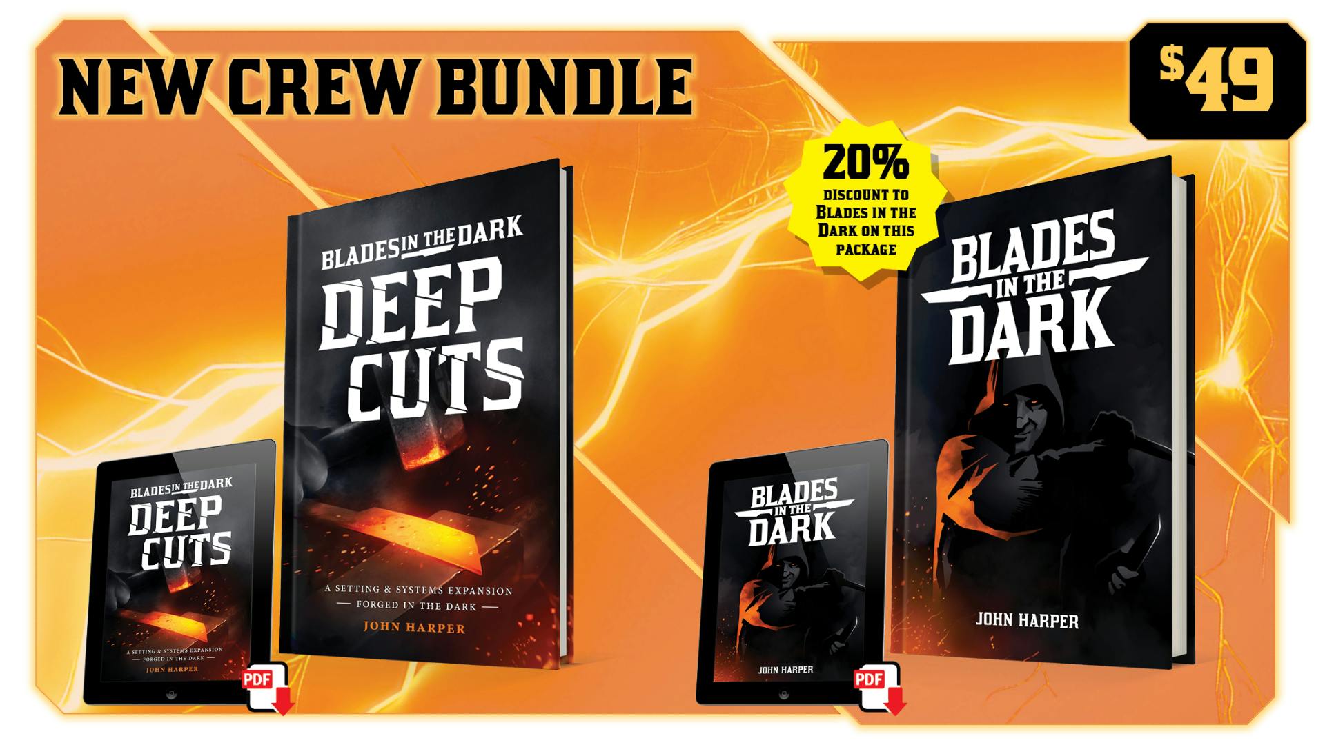 New Crew Bundle featuring Blades in the Dark and Deep Cuts