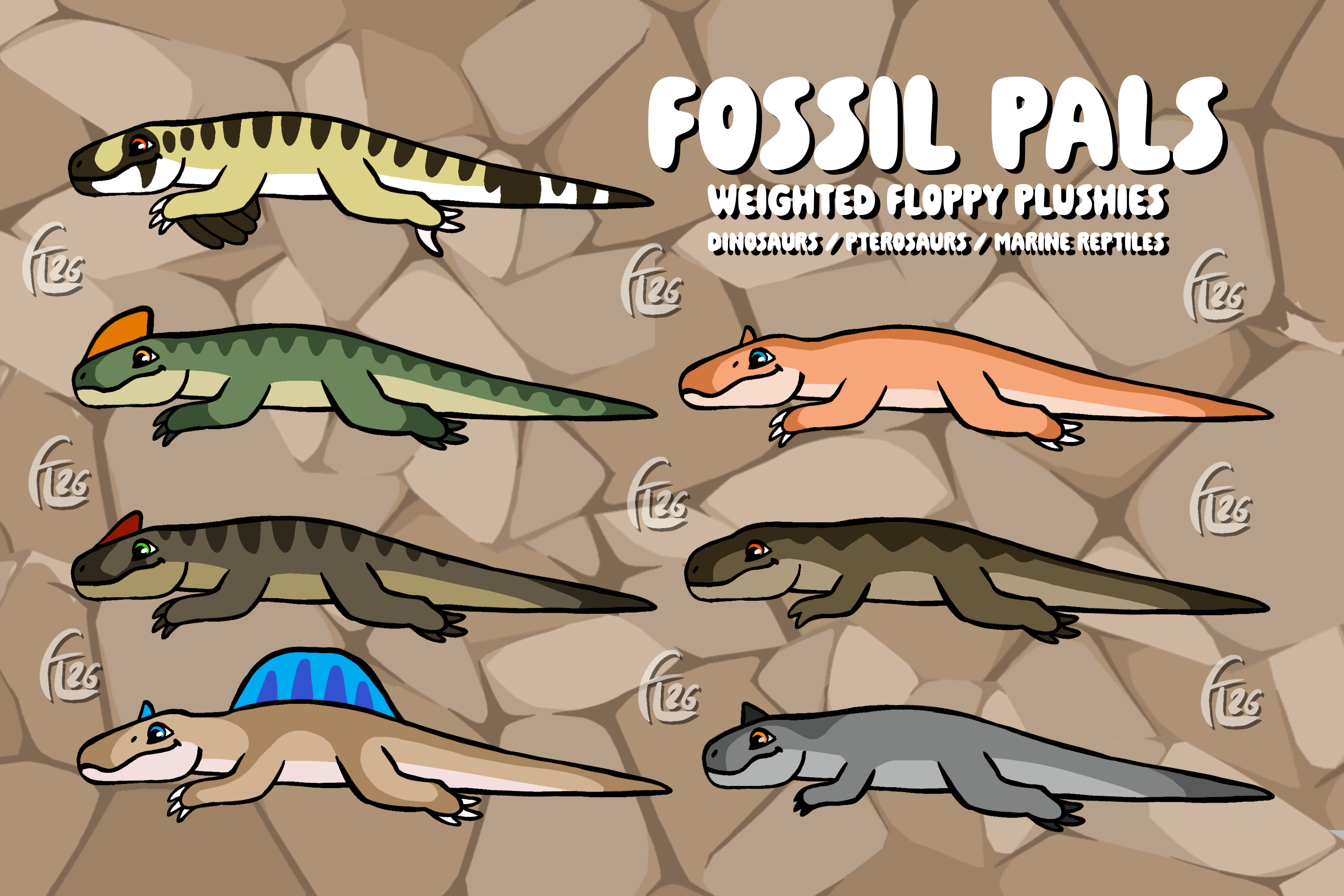 Fossil Pals (Weighted plushies!)