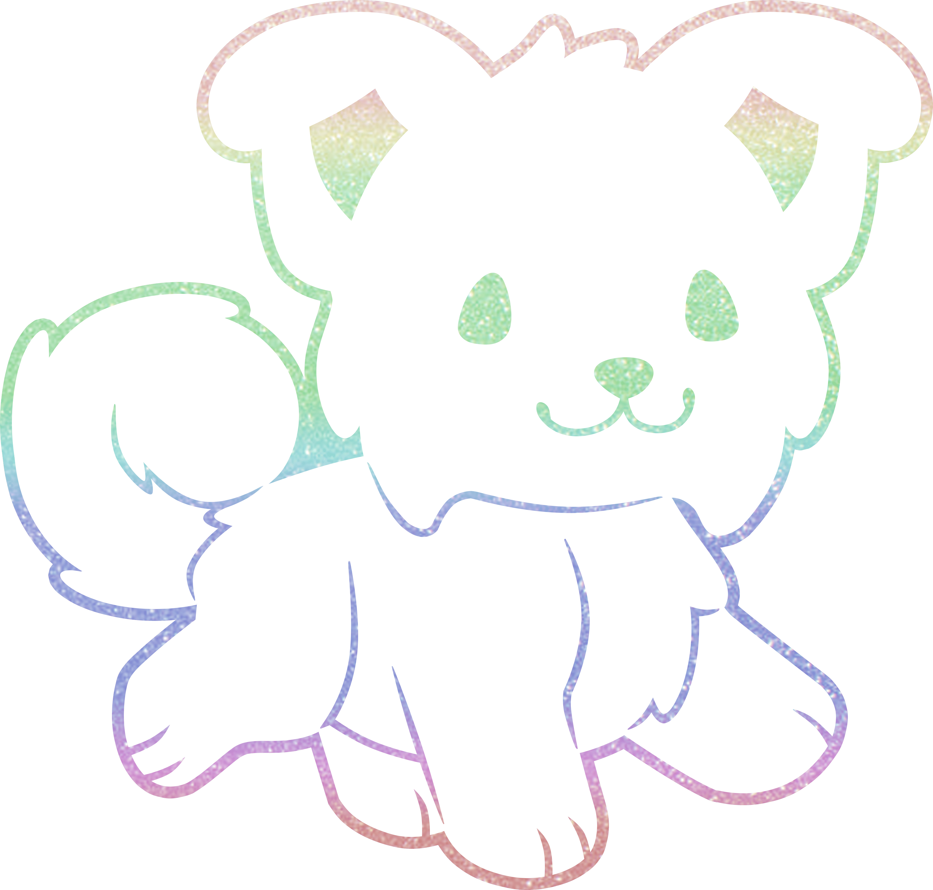 Glitter Puppy Sticker