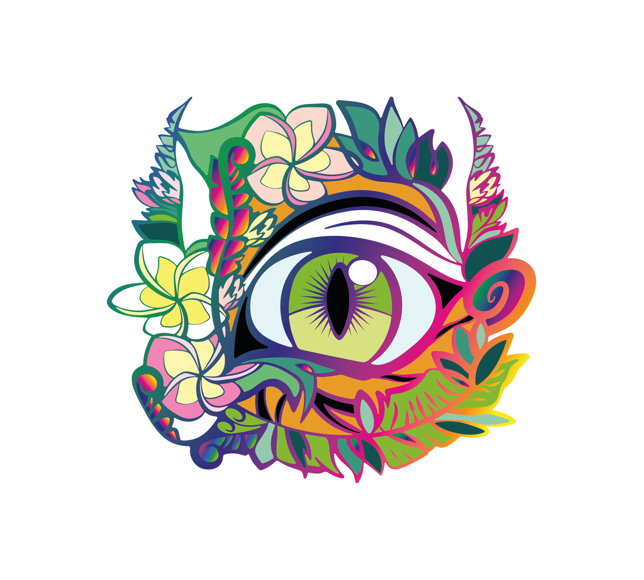 EARLY CAT: Tiger's Eye - Soft Enamel Rainbow Metal Pin (2,5")