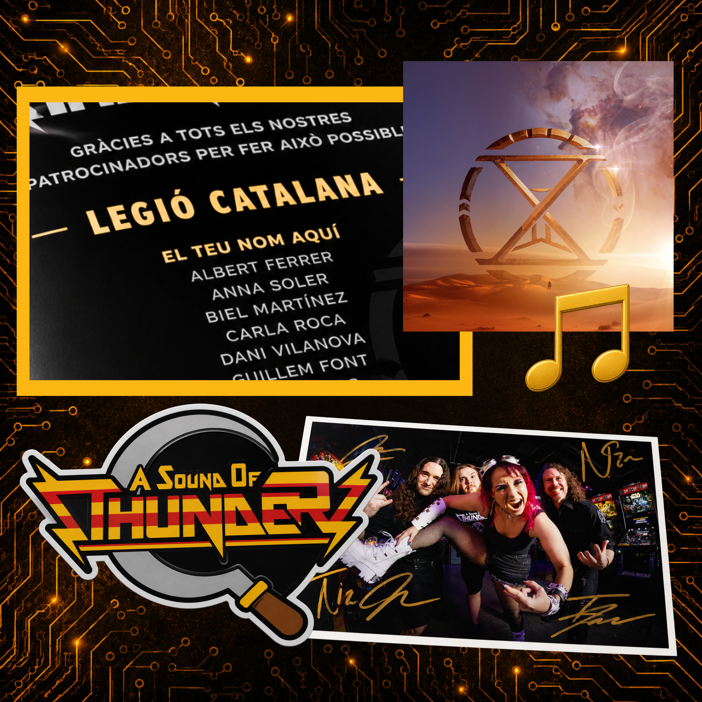 LEGIÓ CATALANA - Nom en crèdits, Àlbum digital ampliat +  Postal autografiada i adhesiu