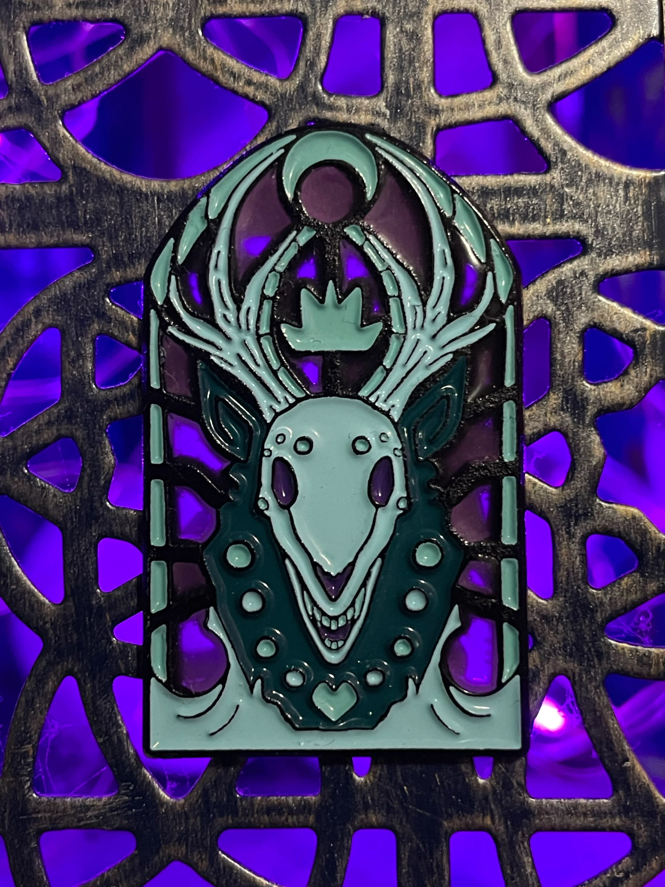 Deer Lord enamel pin