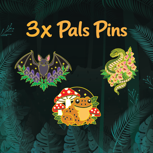 3X Poison Garden Pals Pins