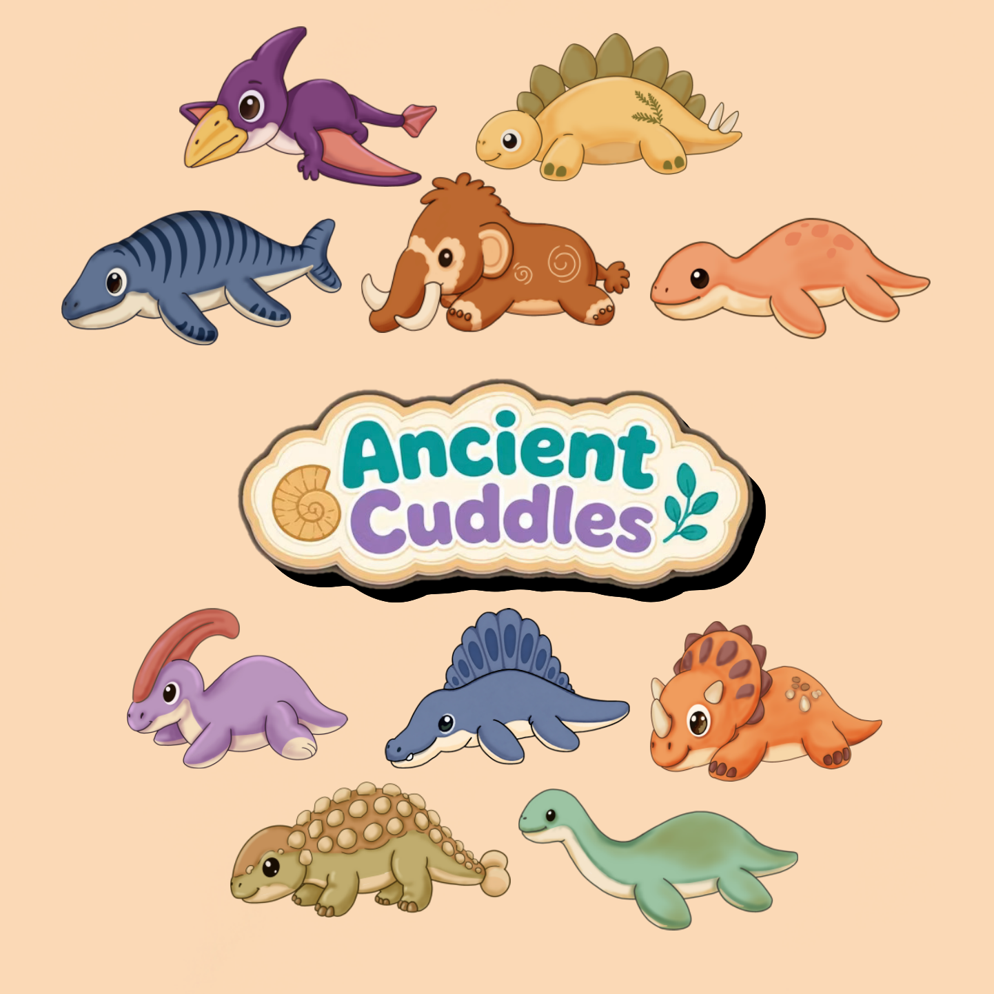 4 Ancient Cuddles Plushies