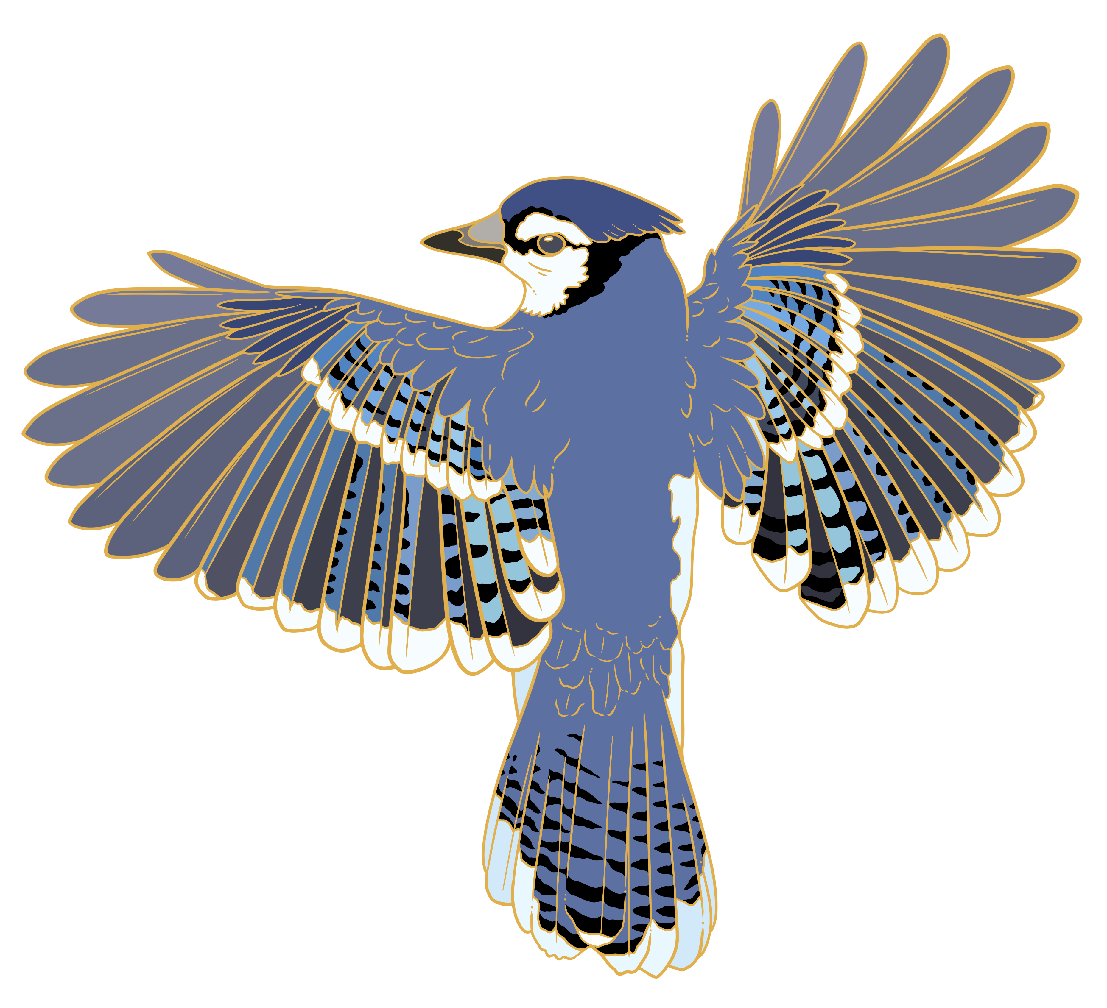 Blue Jay Large Pin	