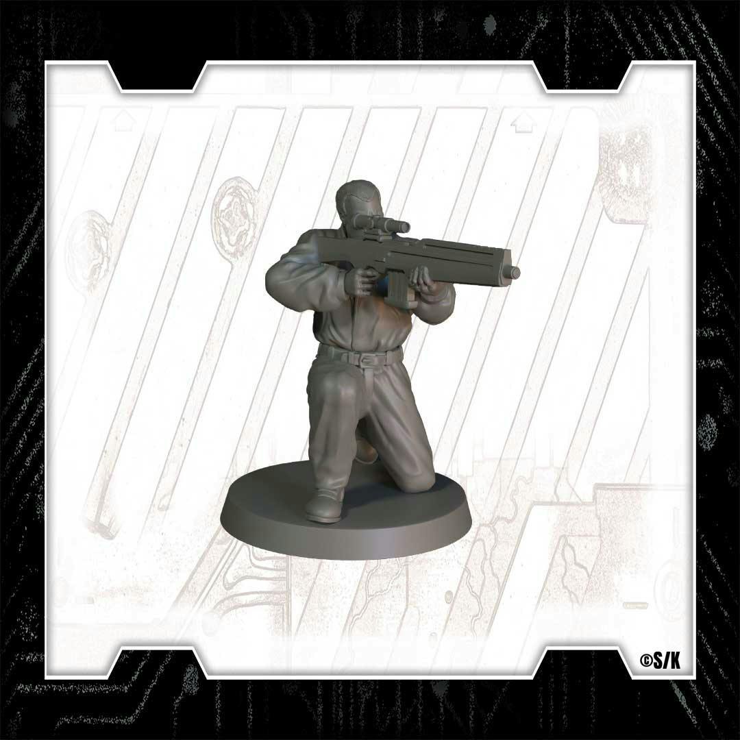 Section 9 Miniature Saito | The Ghost in the Shell TTRPG