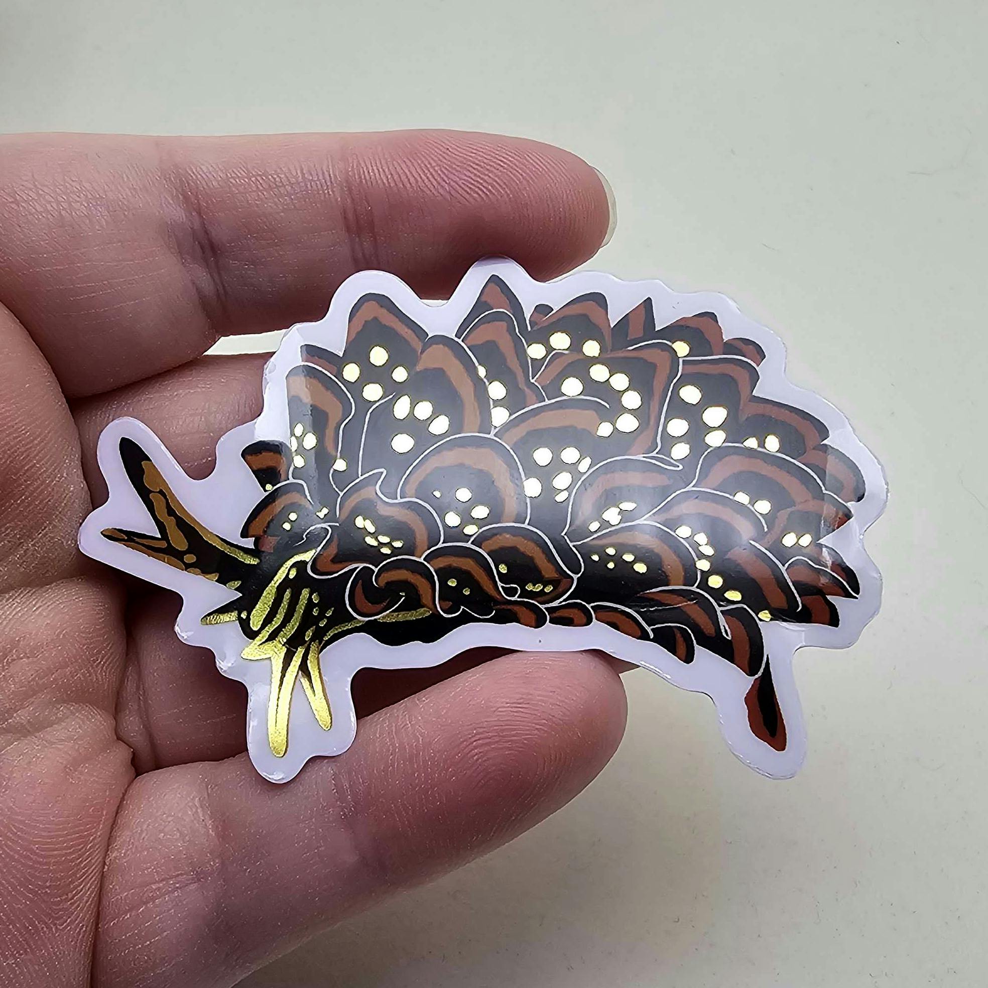 Hot Stamped Gold Cyerce Nigricans Sticker	