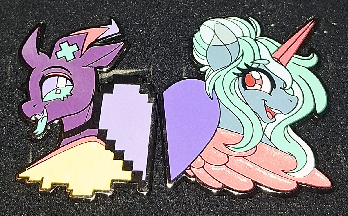 Proxy & H3XC0D3 Heart Enamel Pin Set - 2023