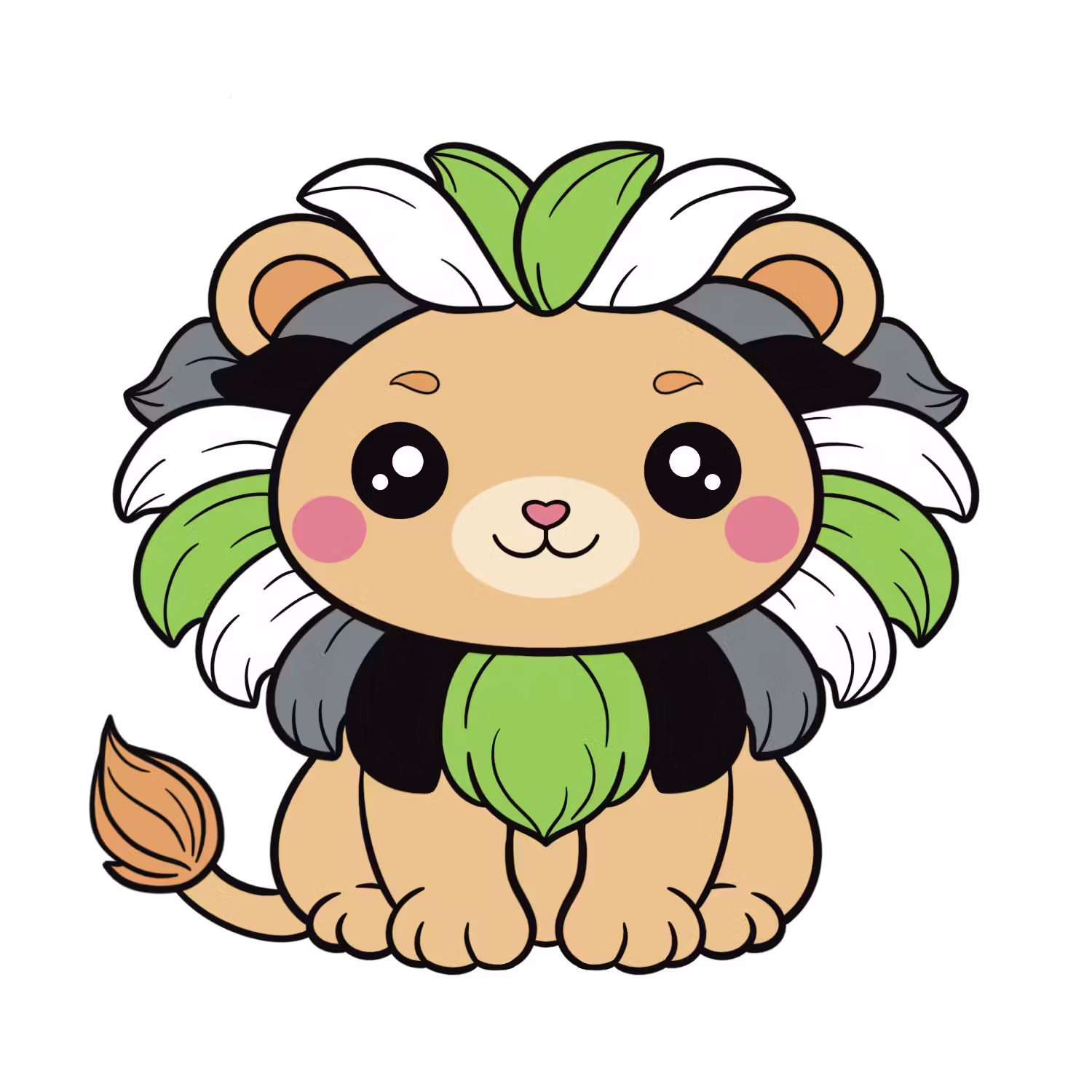Agender Lion Pin