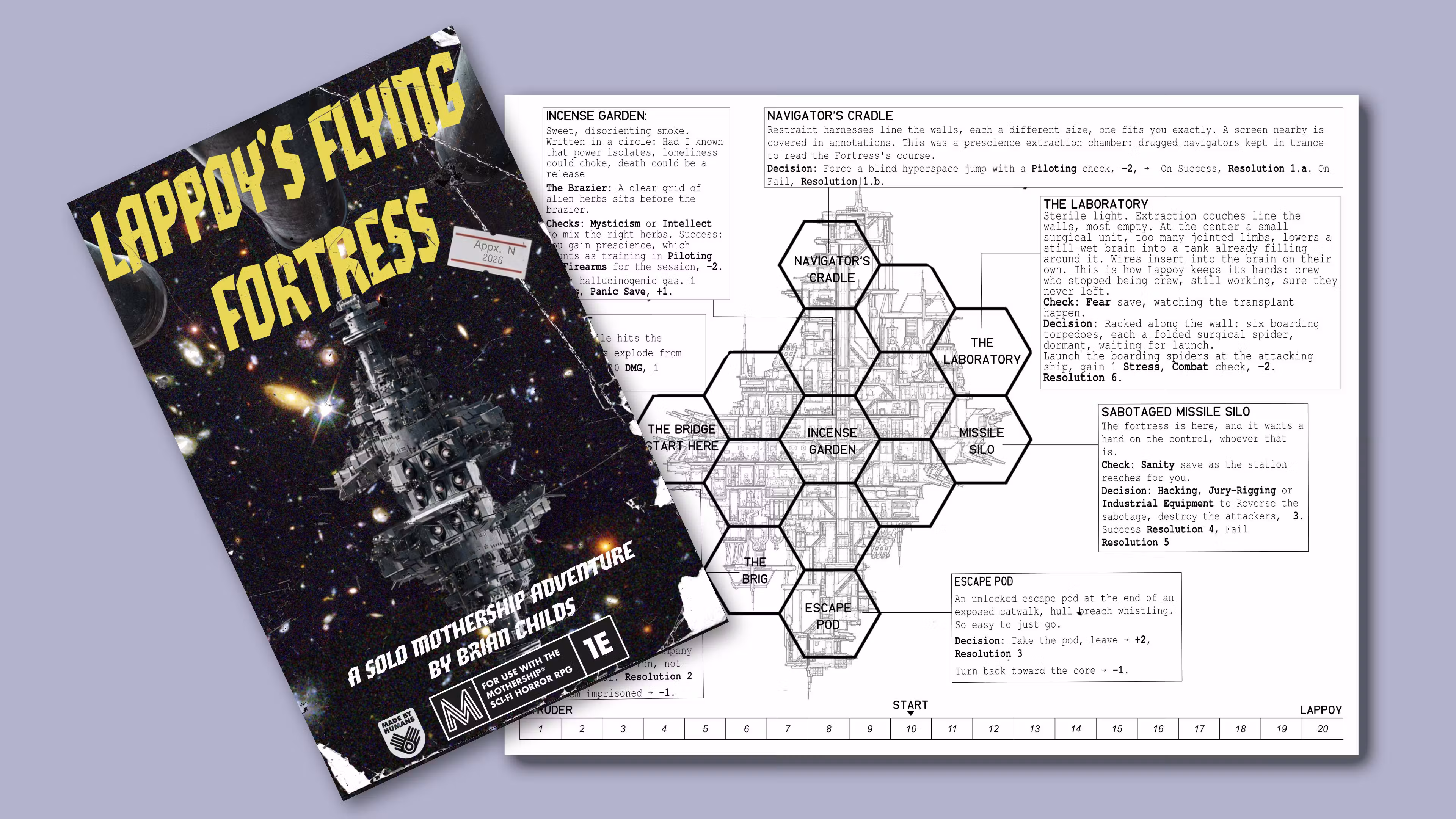 Lappoy's Flying Fortress - A Mothership RPG Solo Adventure