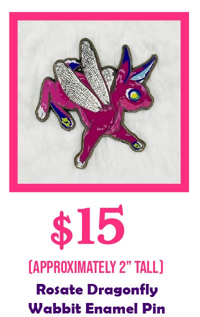 Rosate Dragonfly Wabbit Enamel Pin