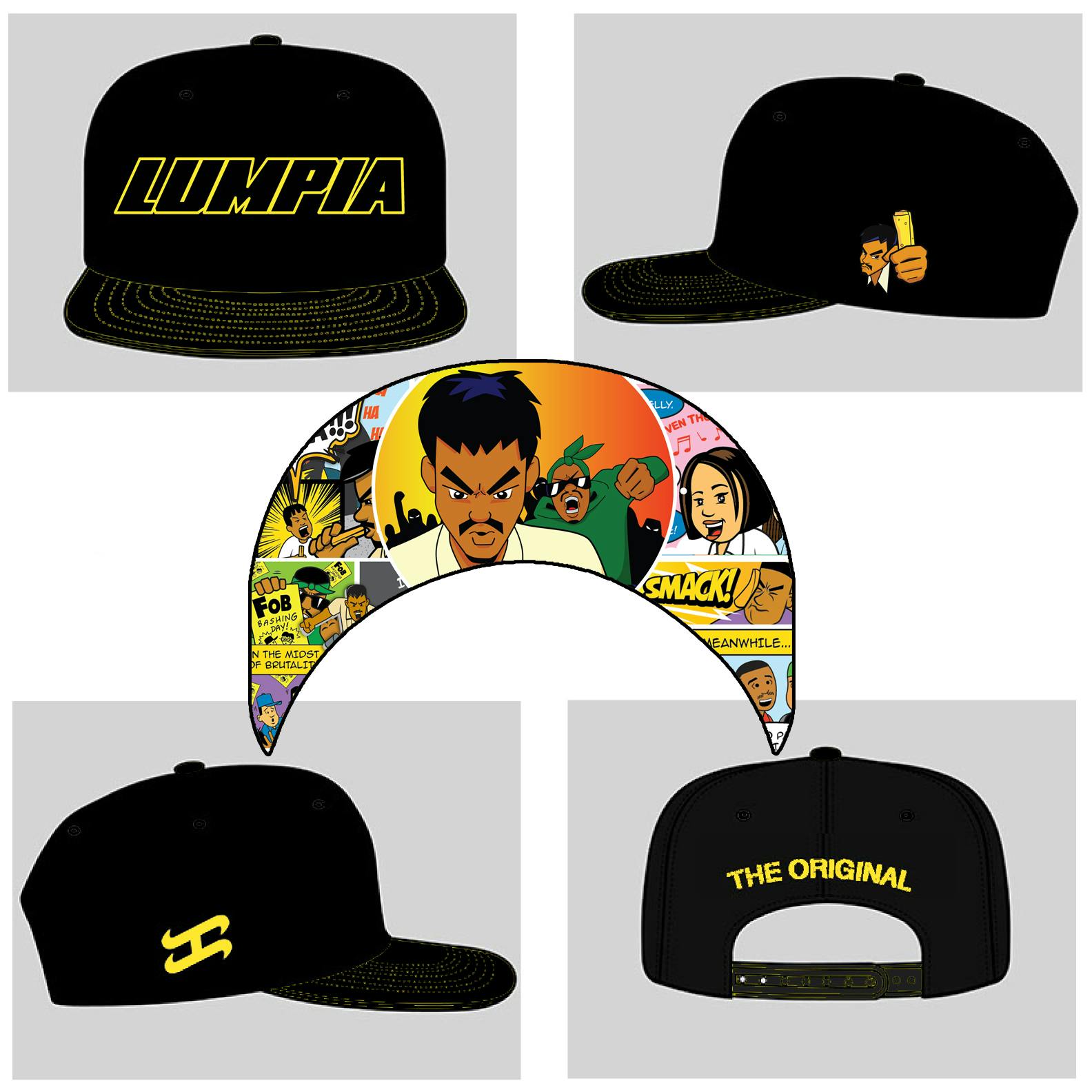 Bayani Art x Original LUMPIA Snapback BLACK Cap - Debut Limited Edition