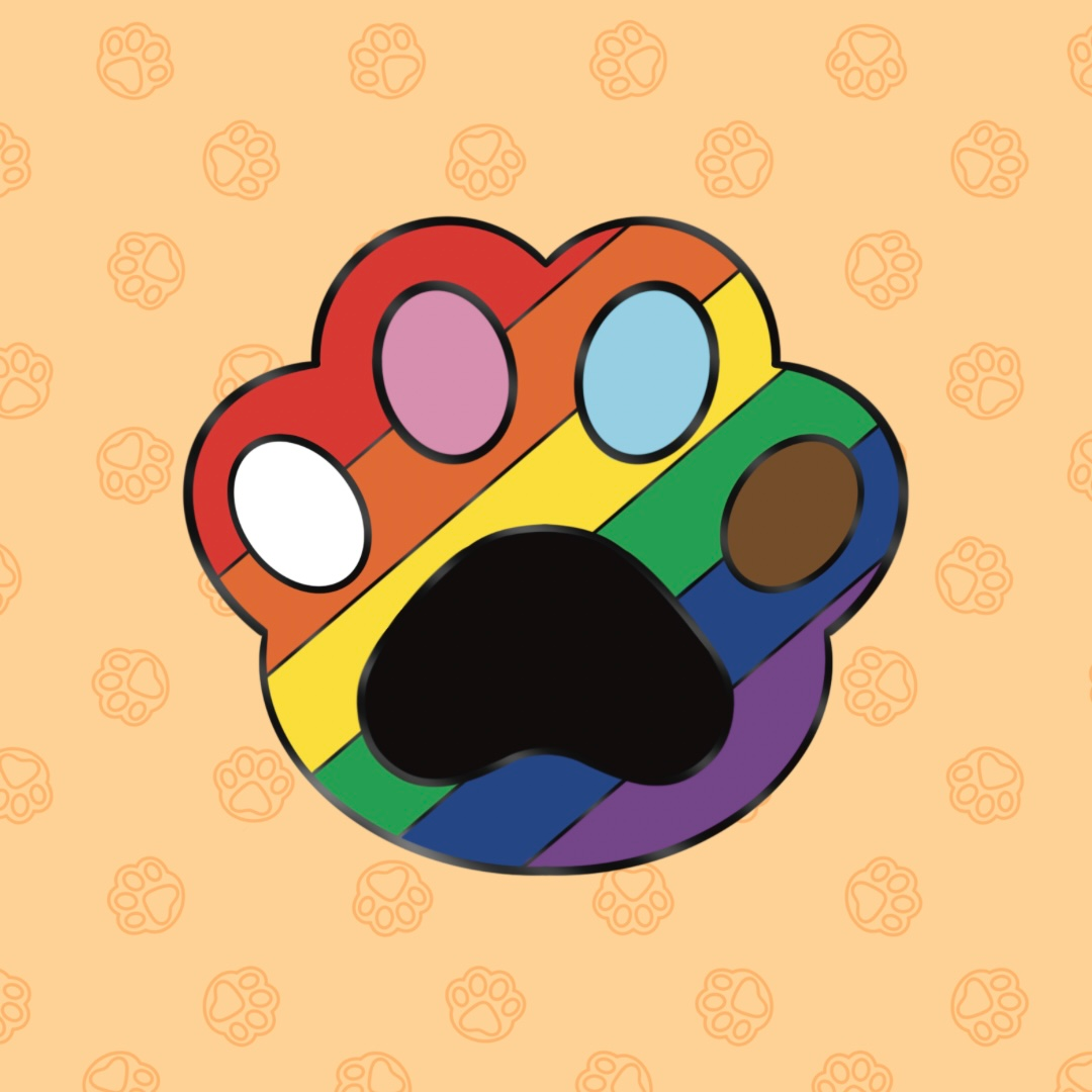 Mini Pride Paw Pin