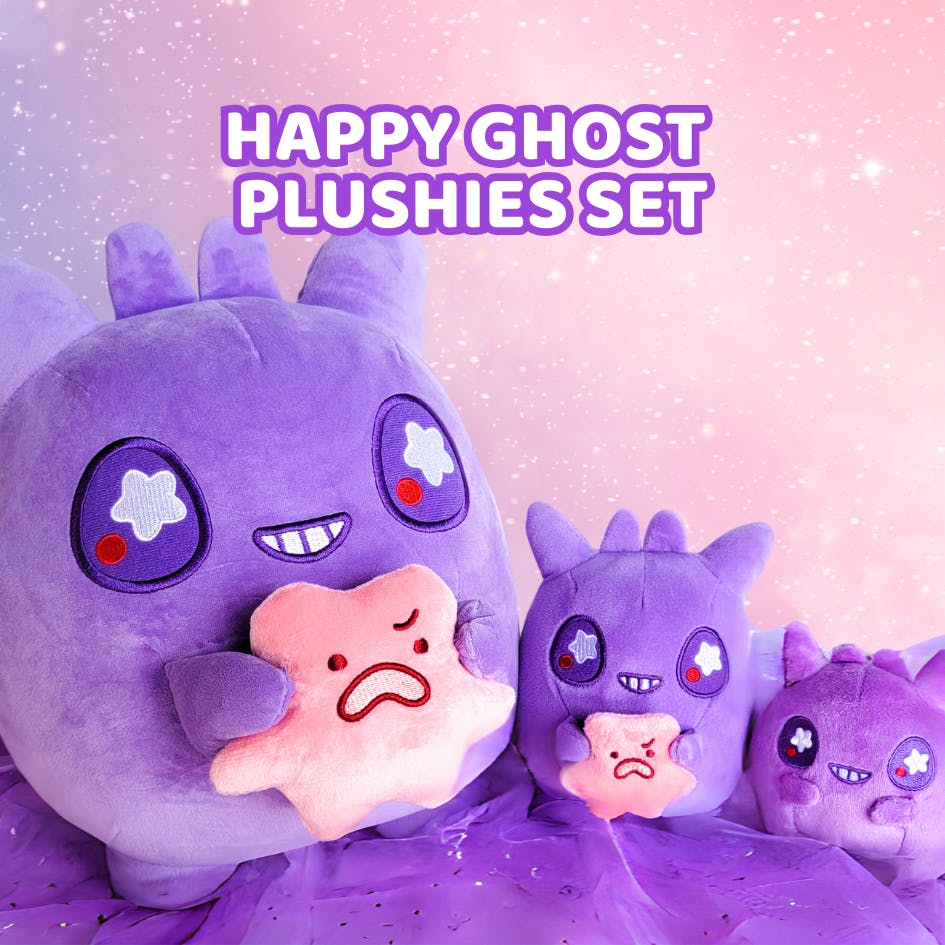 Happy Ghost Plushies Set