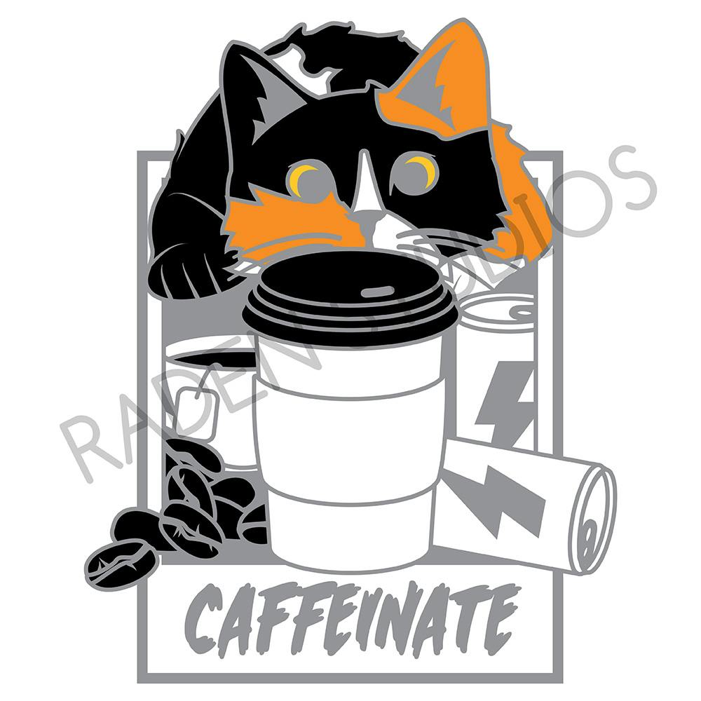 CAFFEINATE Enamel Pin