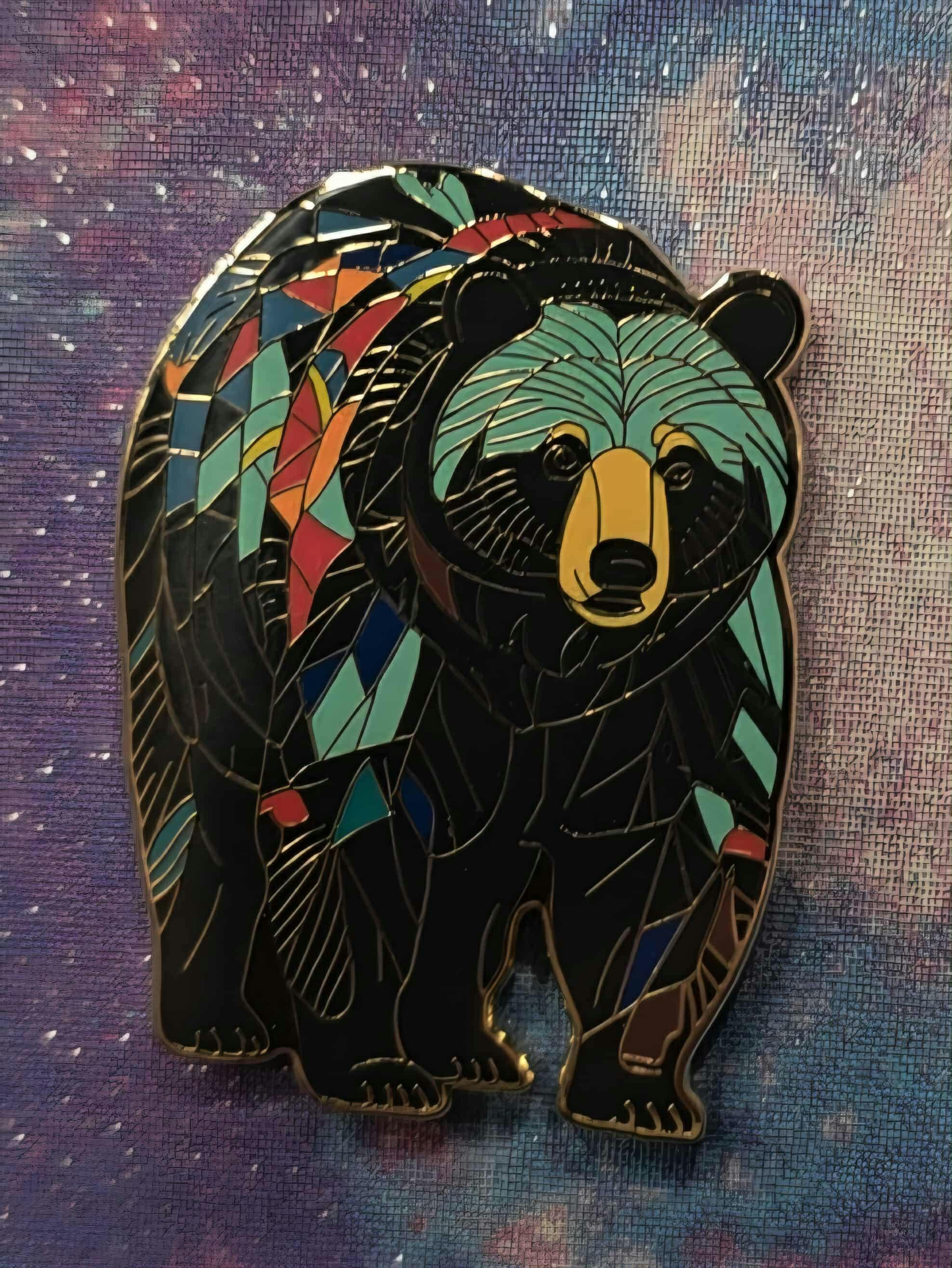 Teal/Red Bear