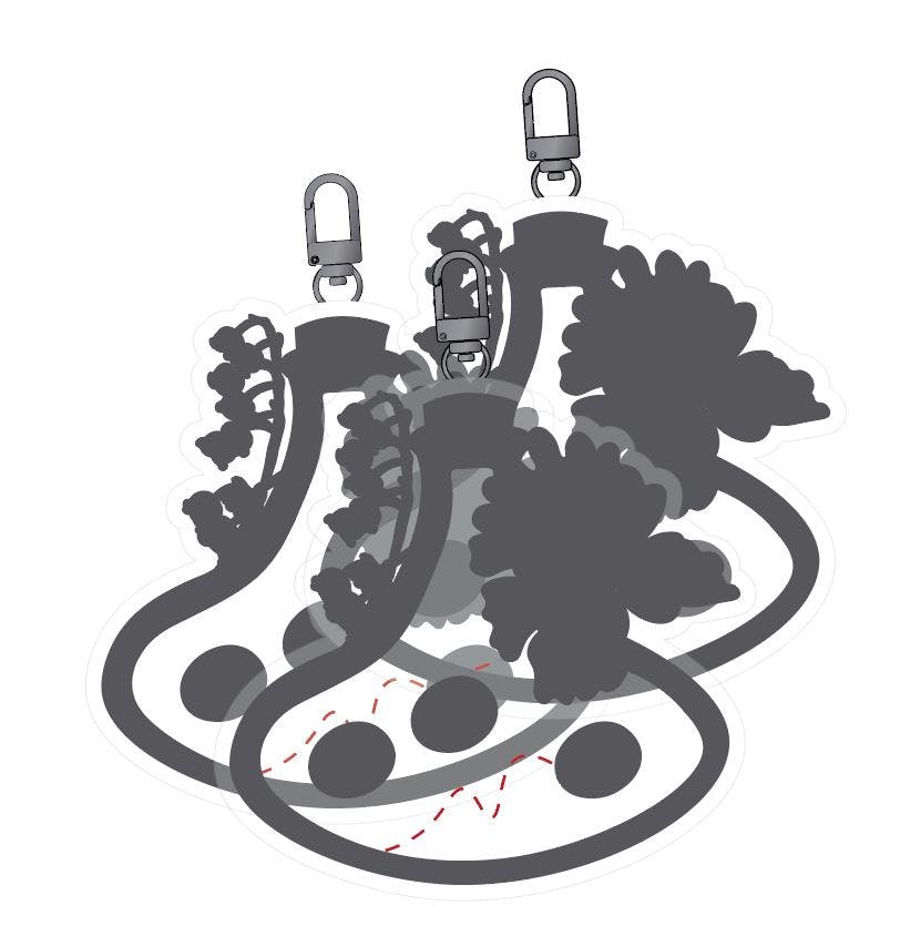 Shaker Keychain Trio