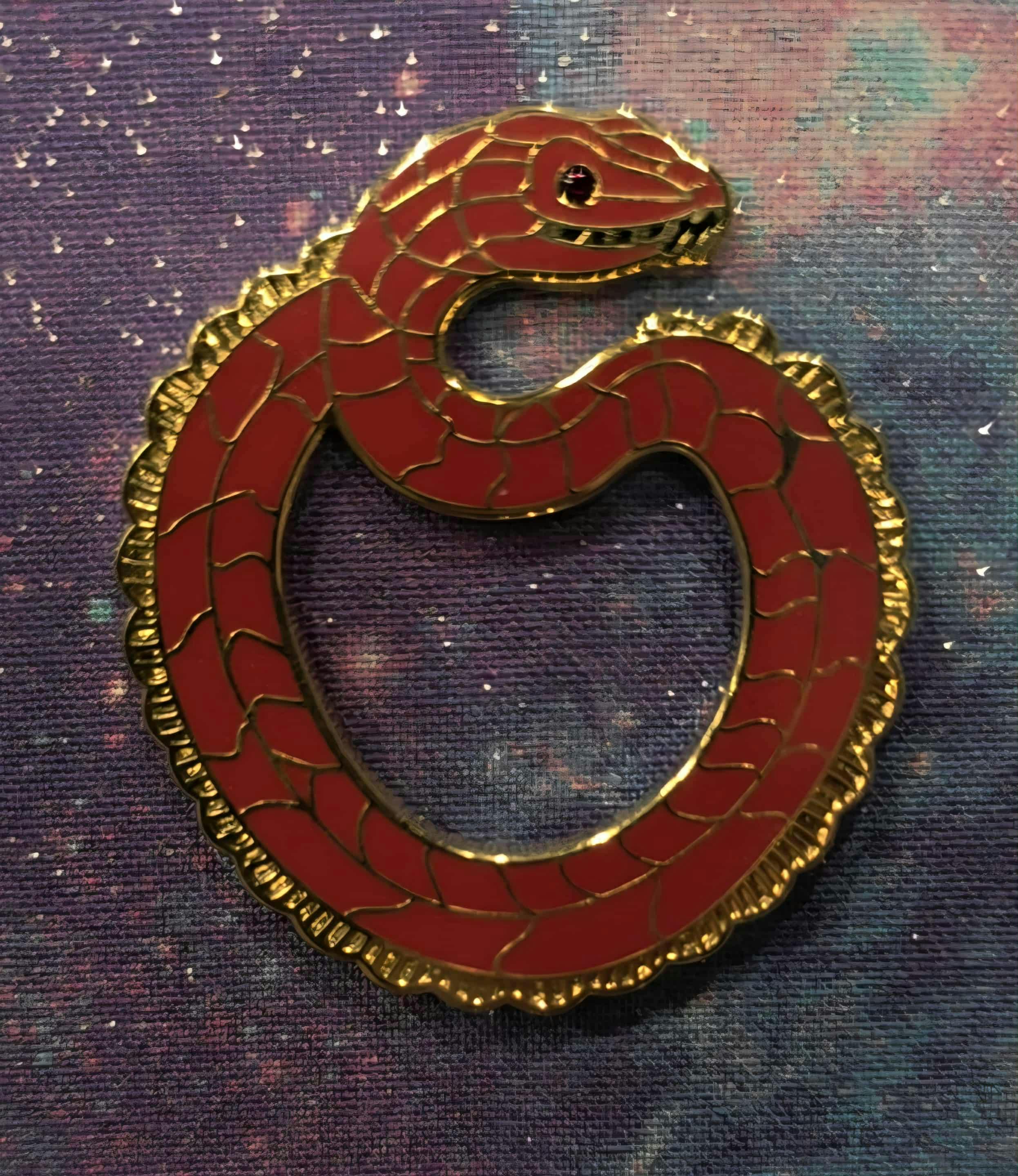 Red Snake Pin