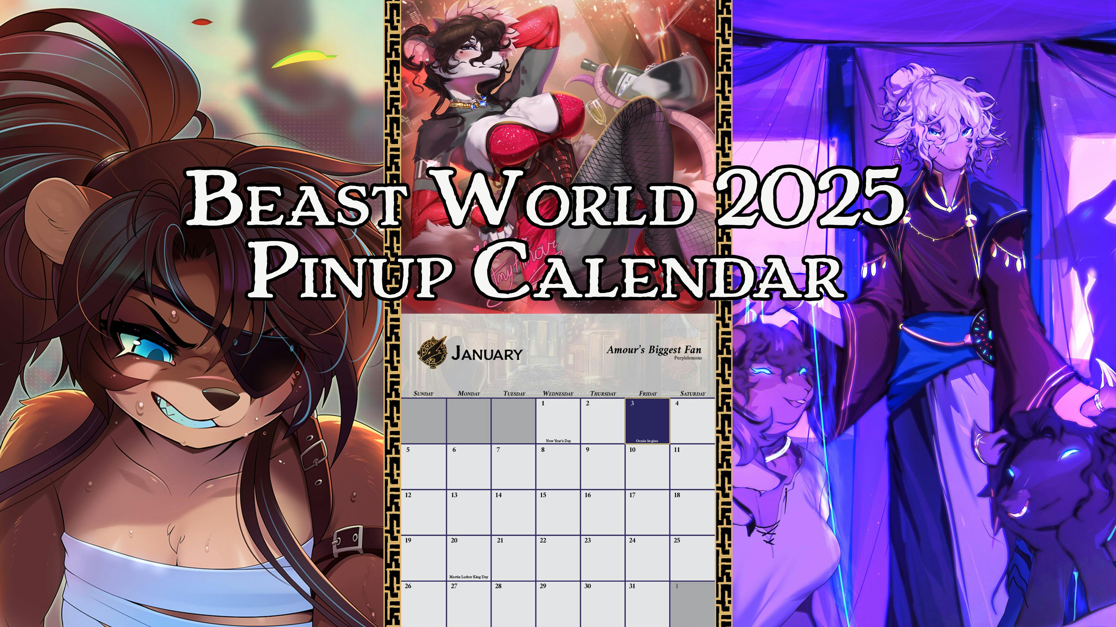 Beast World 2025 Pinup Calendar