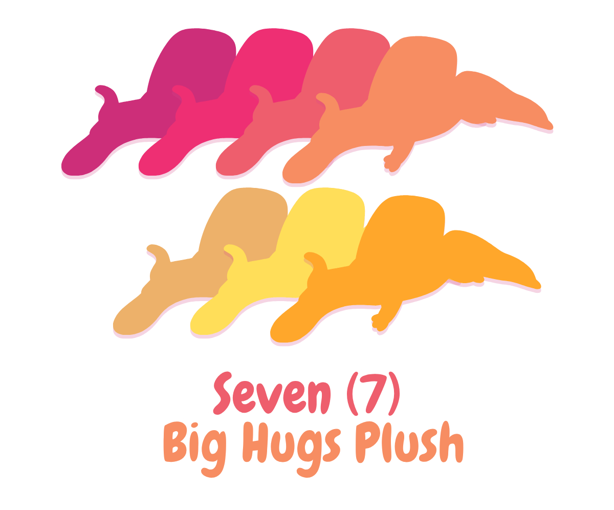 Seven BIG HUGS Weighted Plush!