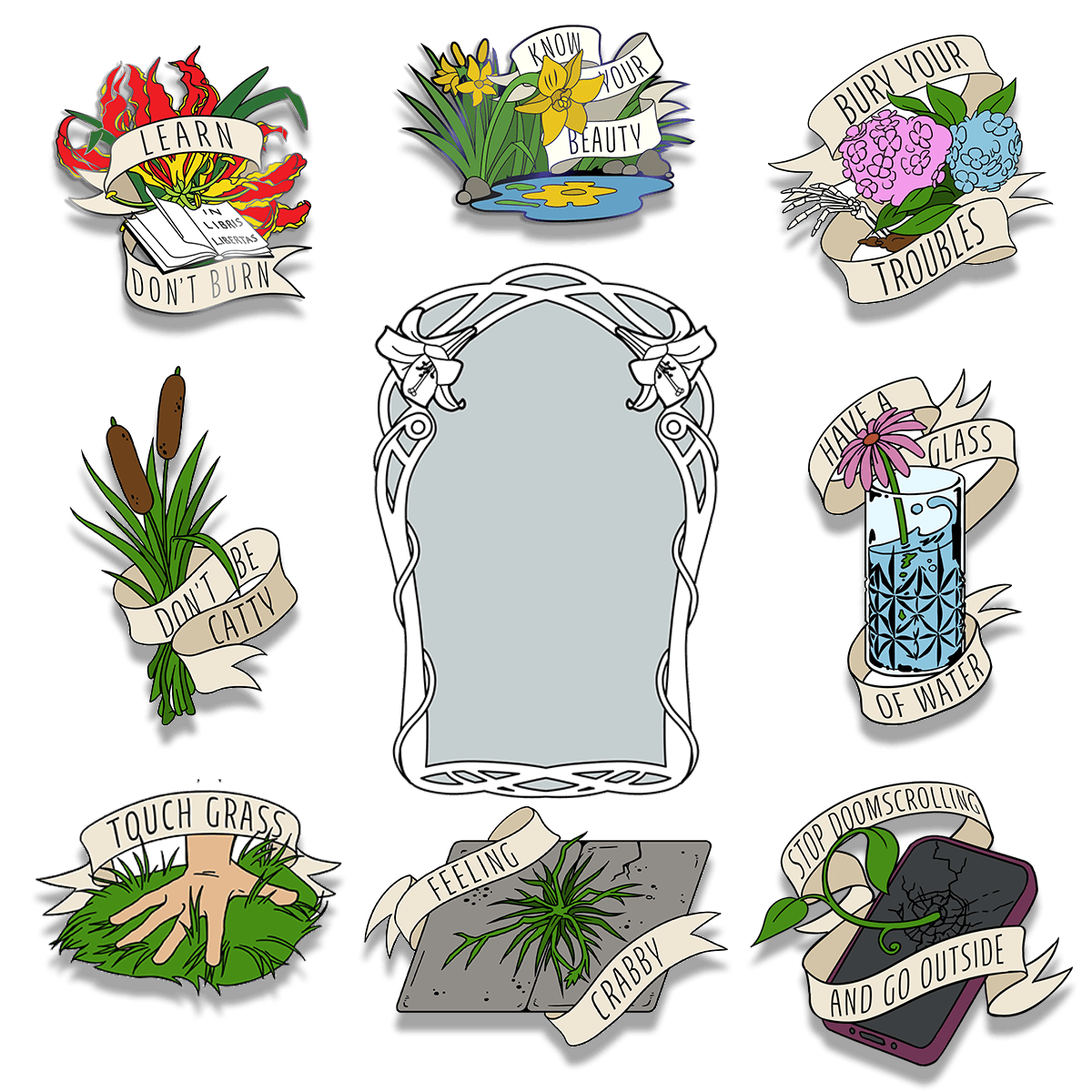 Complete Sets of Pins, Stickers, & Exclusive Pin board (Large)