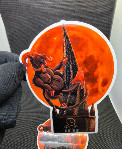 xl Crooked spire sticker
