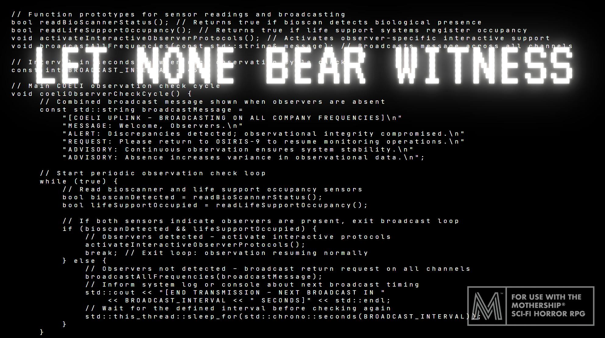 Let None Bear Witness