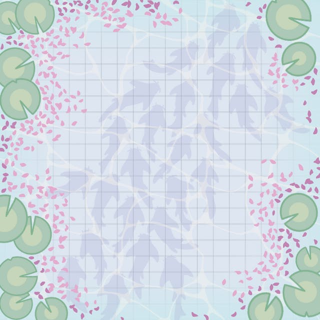 Koi Pond Sticky Notes - Grid	