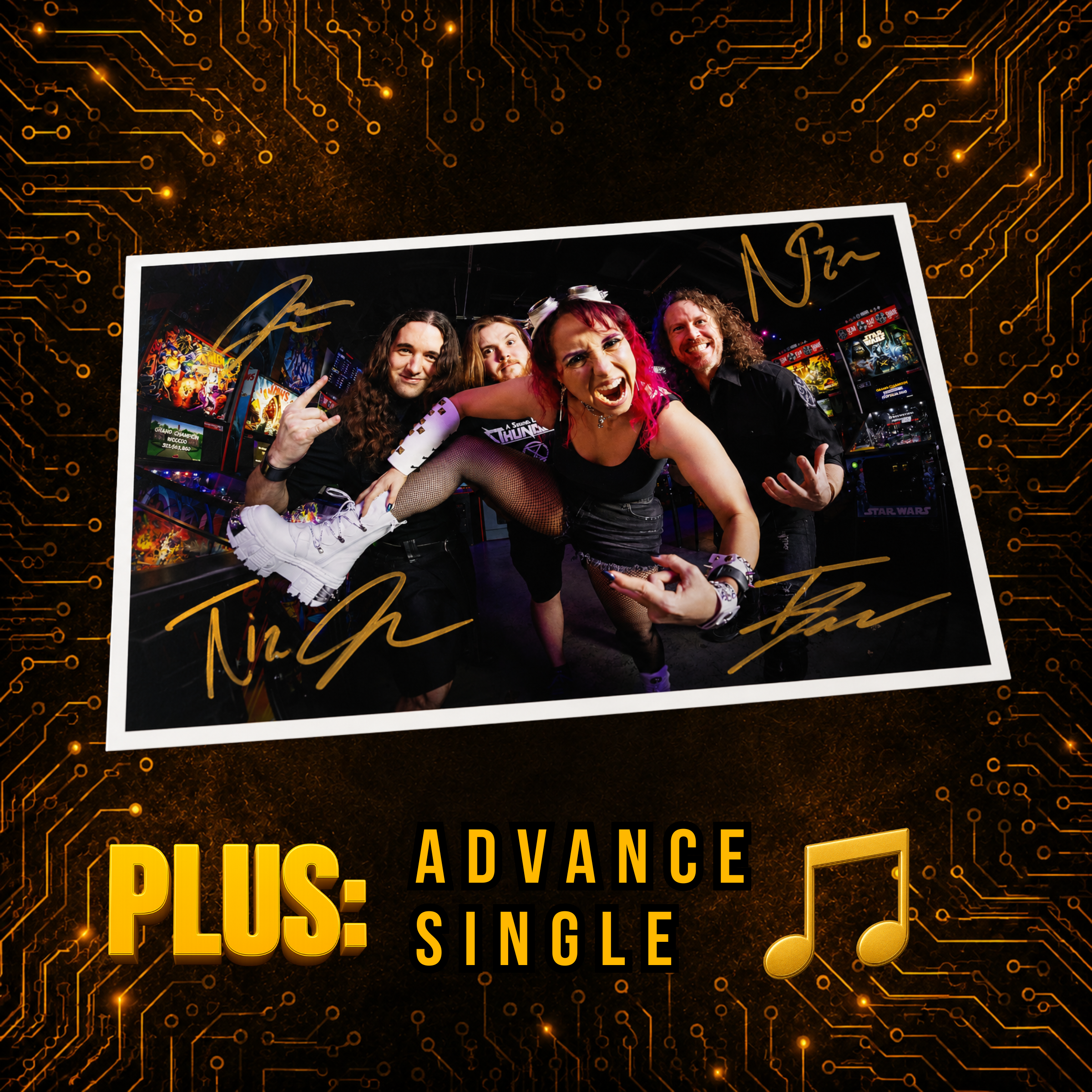 Autographed Postcard & Advance Single