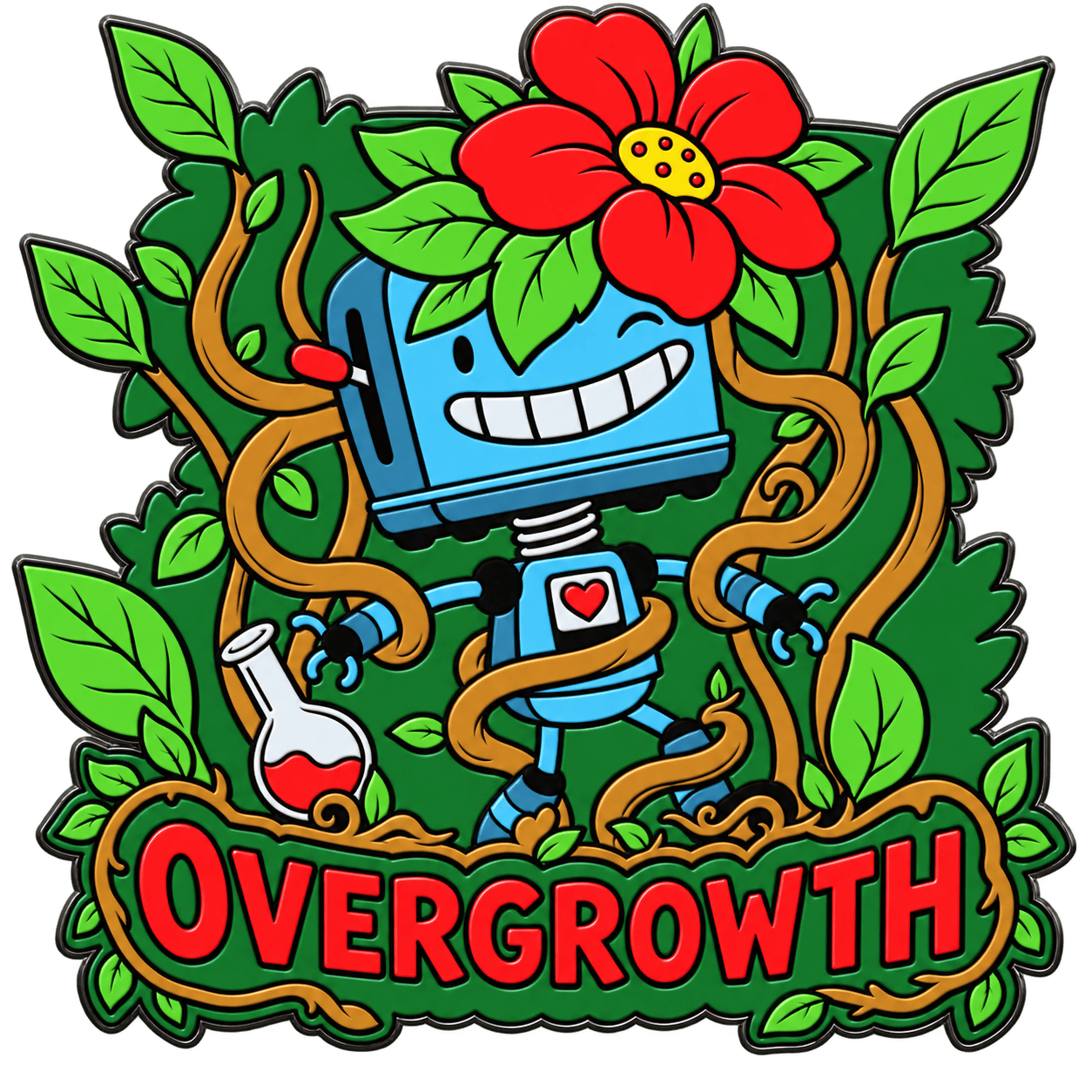 Single Enamel Pin#6: Overgrowth