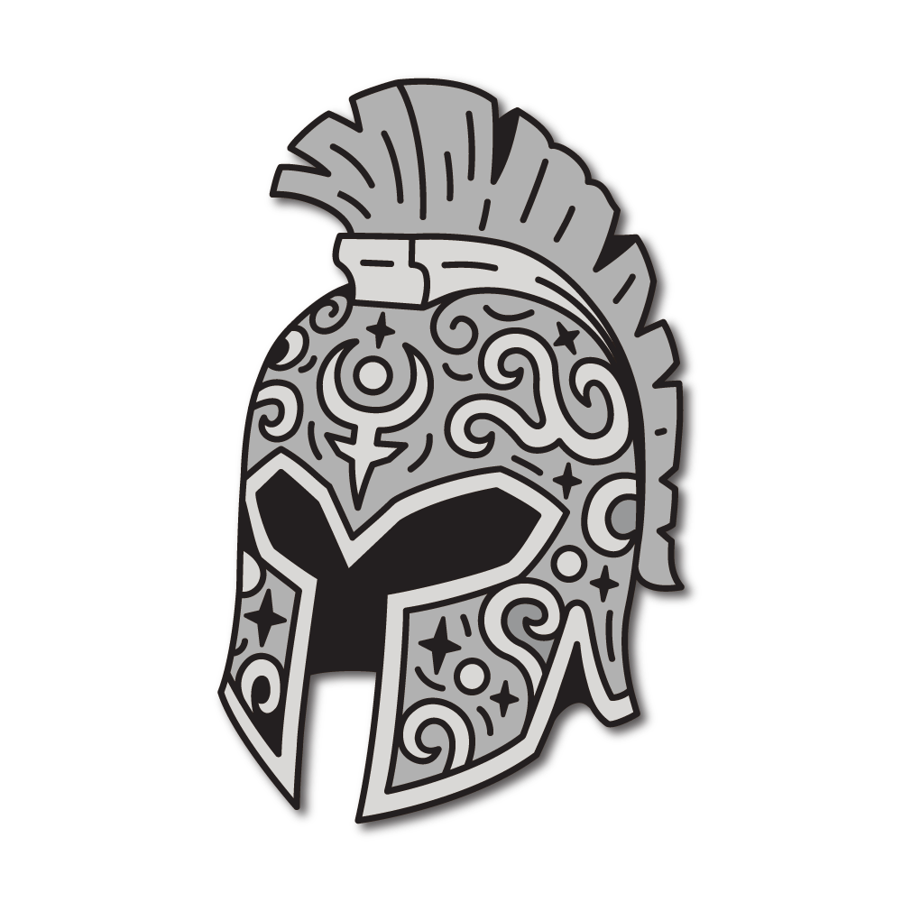 Hades' Cap of Invisibility Pin (Grey Version)