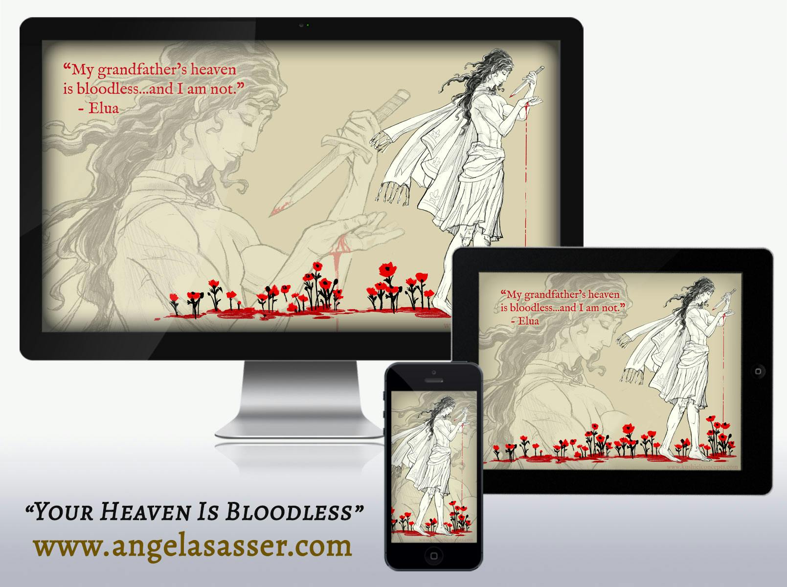 Digital Wallpaper Pack - "Your Heaven Is Bloodless"