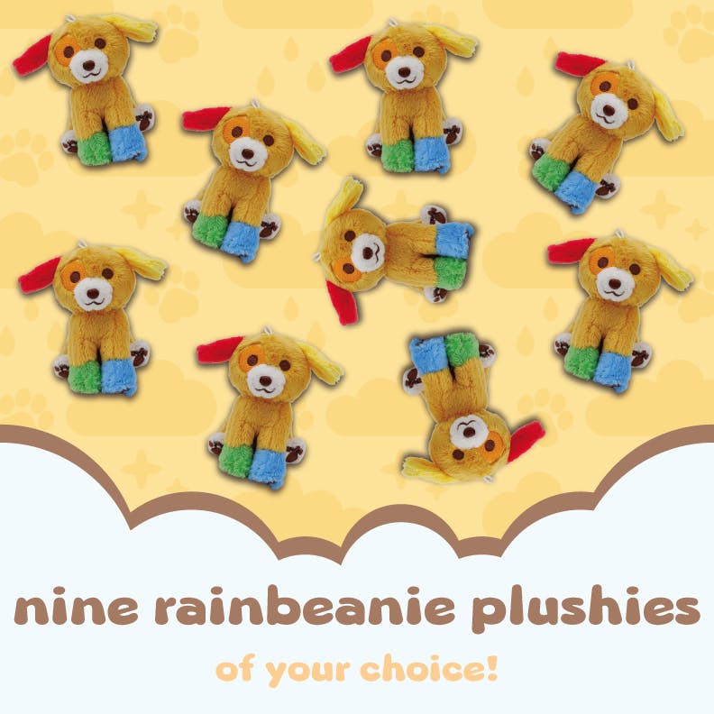 nine rainbeanie keychain plush