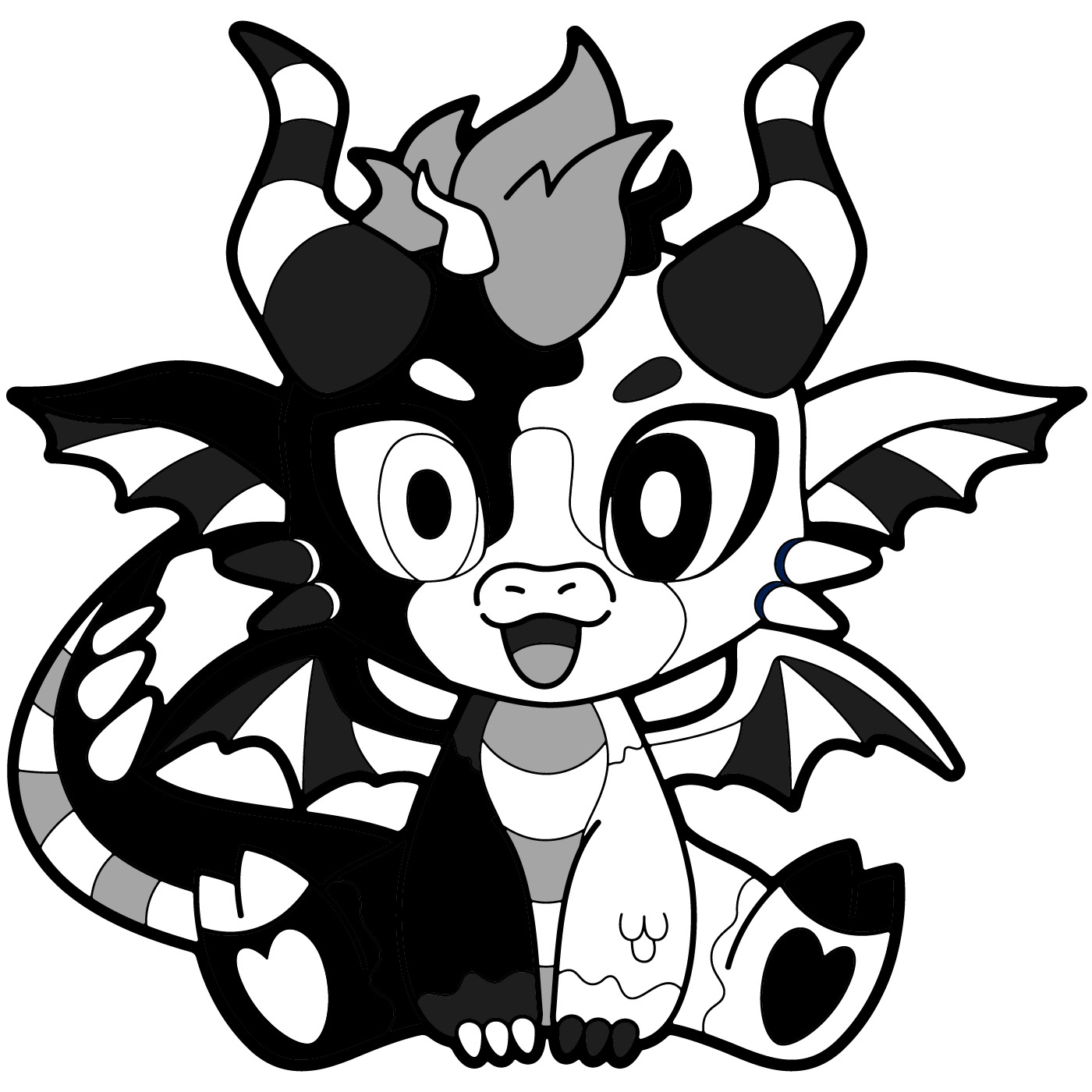 1x Yin-Yang Dragon (Special Edition) - Hard Enamel Pin