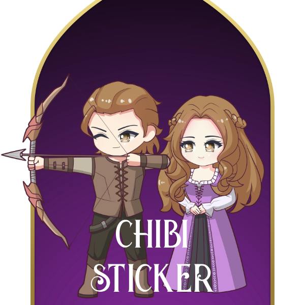 Chibi Sticker Tuft and Thea