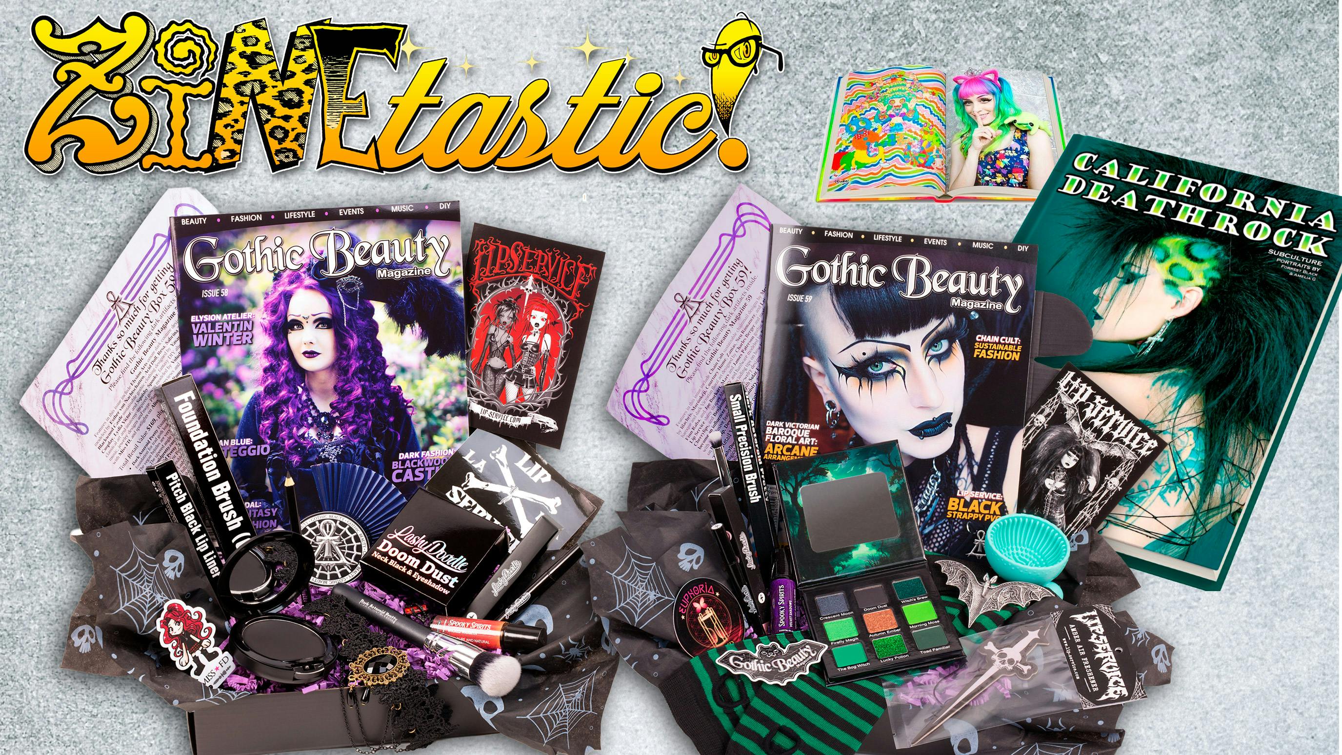 Goth, Cosplay, Alt Zines & Books & Related Cosmetics