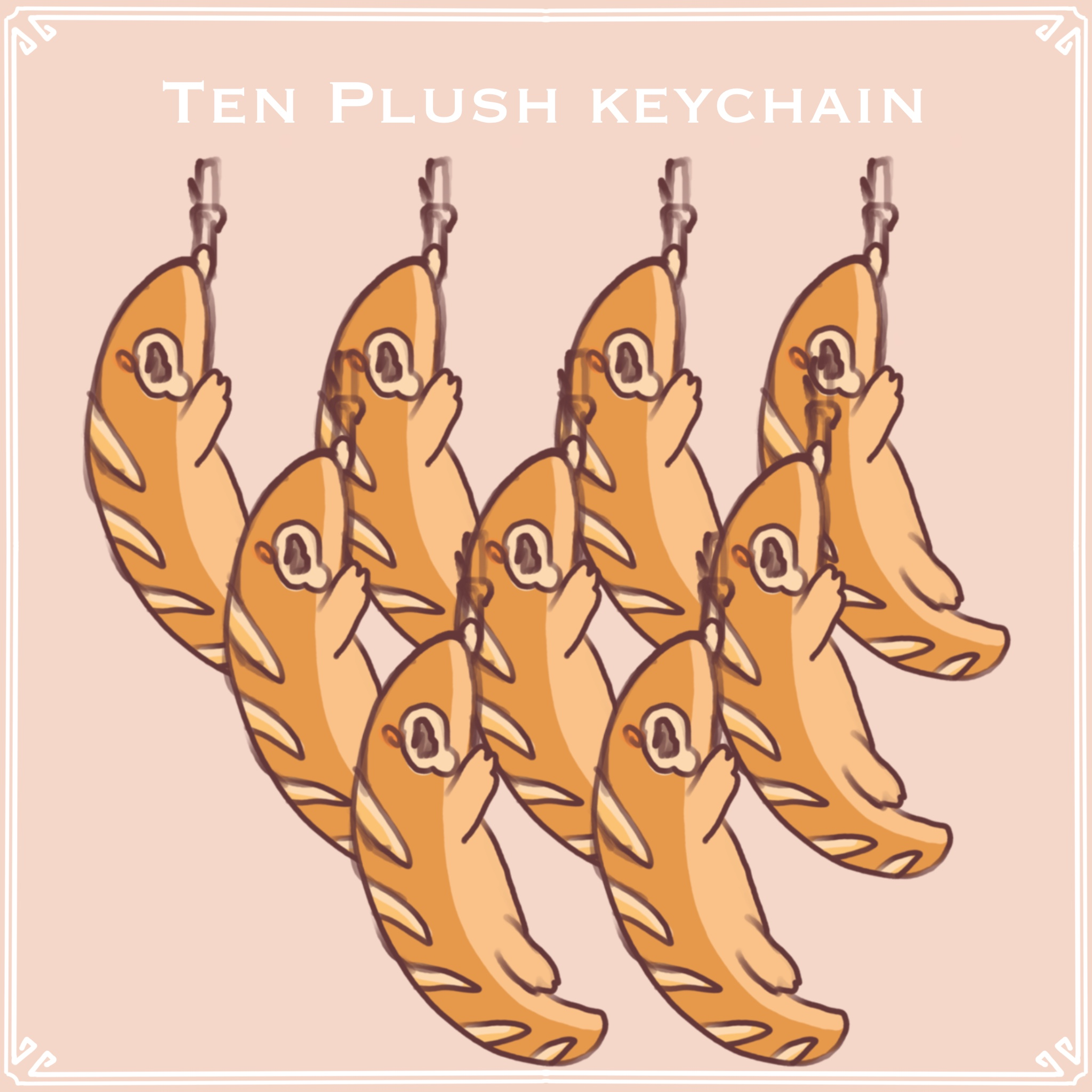 Ten Plush Keychain