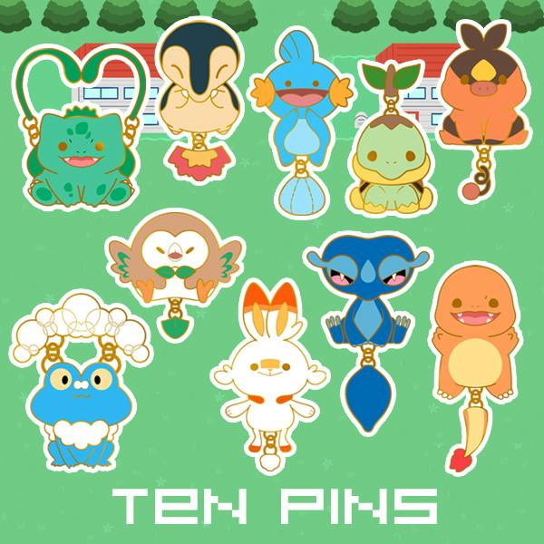 Ten (10) Enamel Pins