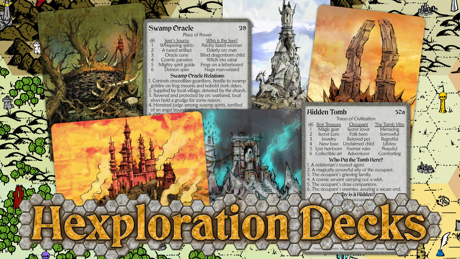 Hexploration Decks & Tiles-- Hexcrawl/Sandbox RPG Support Project ...
