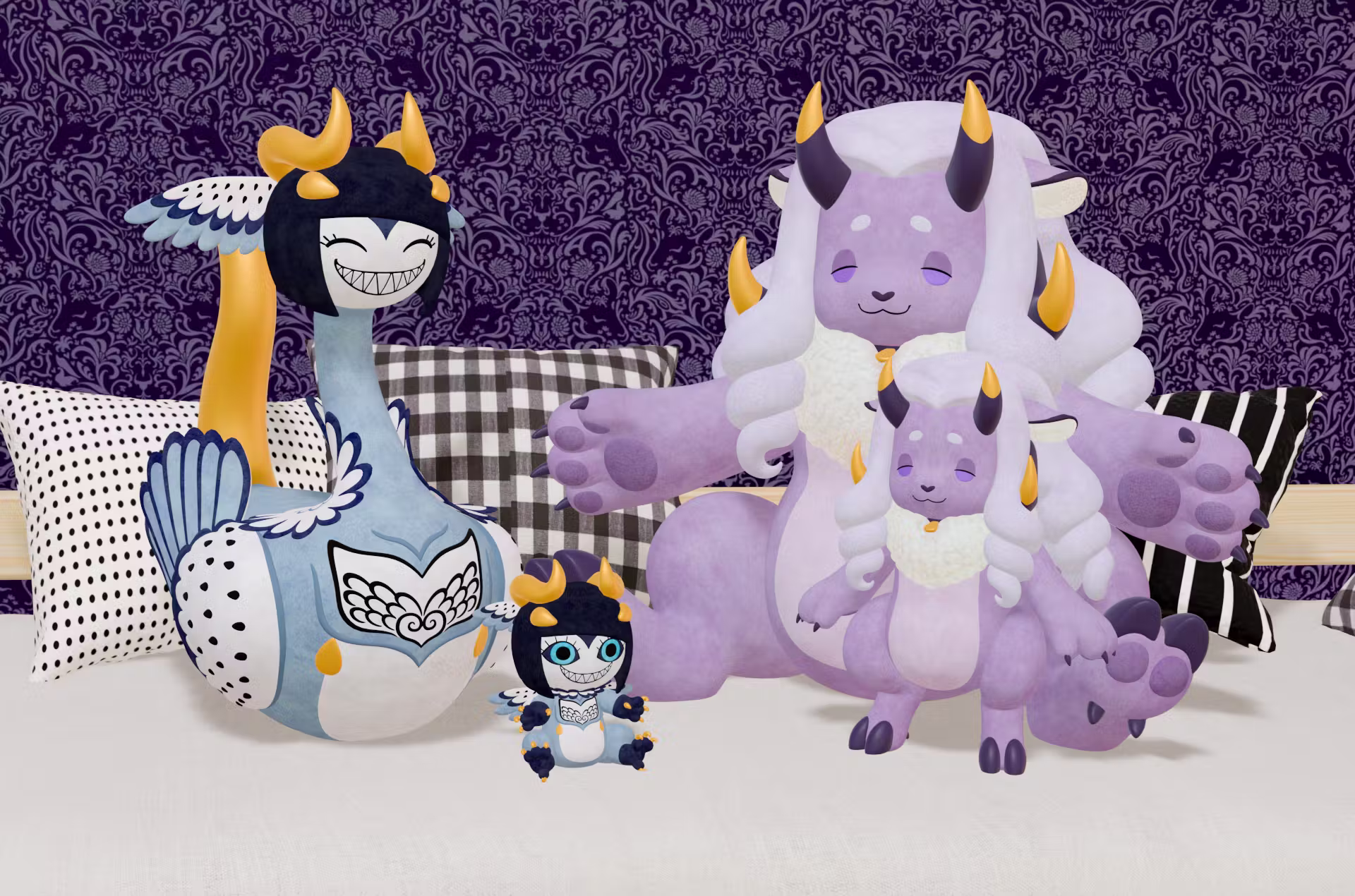 Demon Bruno and Leone Plushies, Pins, Charms, and More!