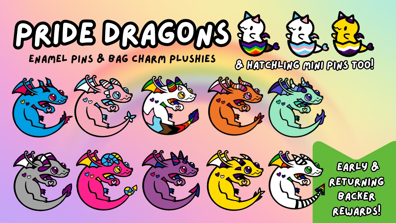 Pride Dragons Pins & Plushies