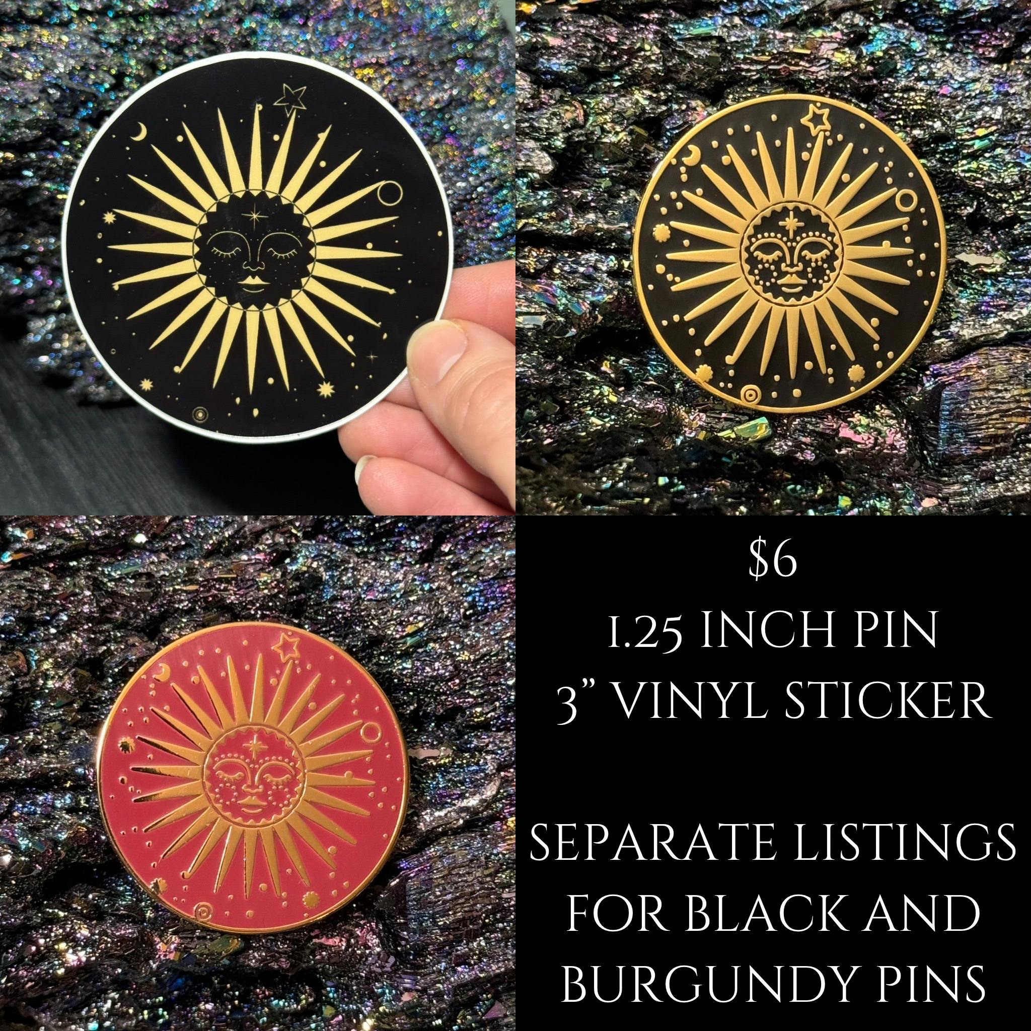 Celestial Pin (Burgundy) & Sticker