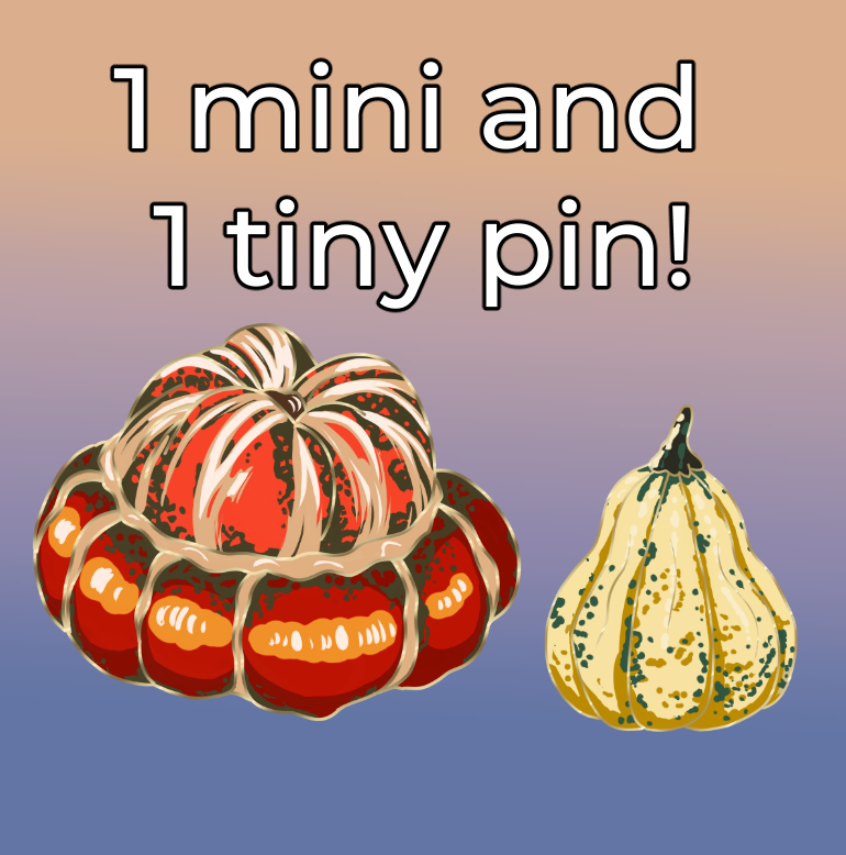 1 mini and 1 tiny pin