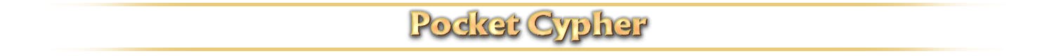 Subheader: Pocket Cypher