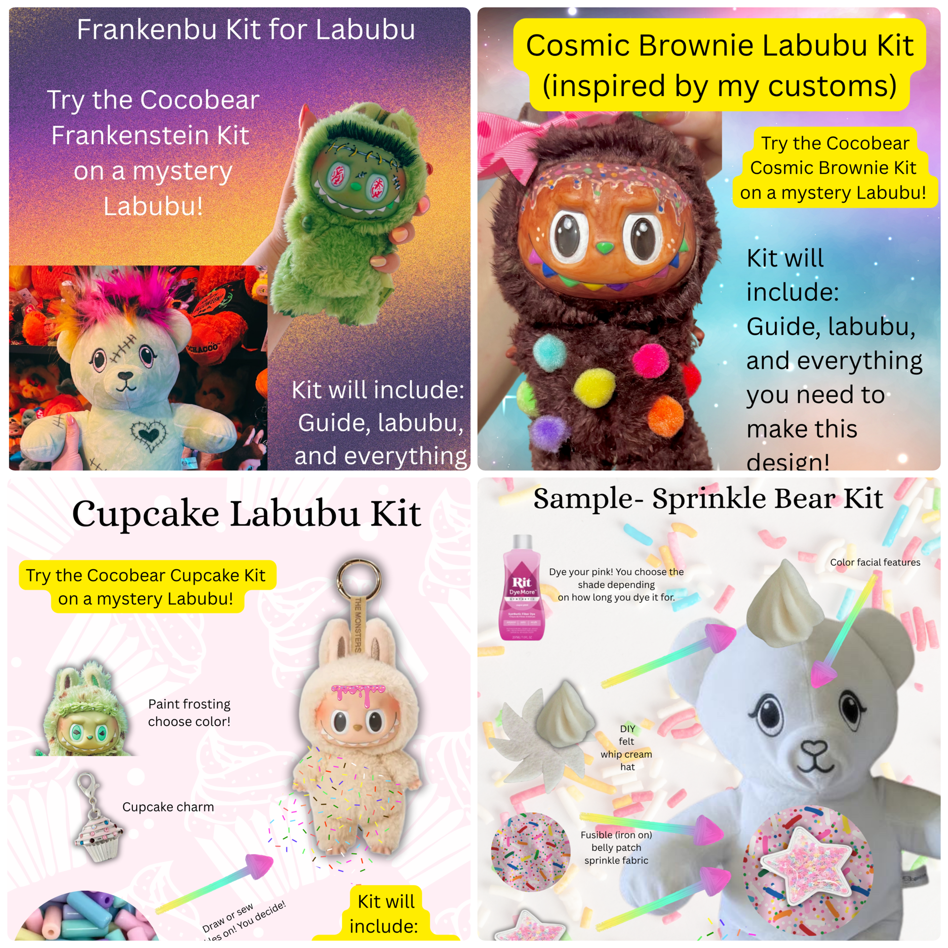 Labubu kit- Labubu not included- choose kit!
