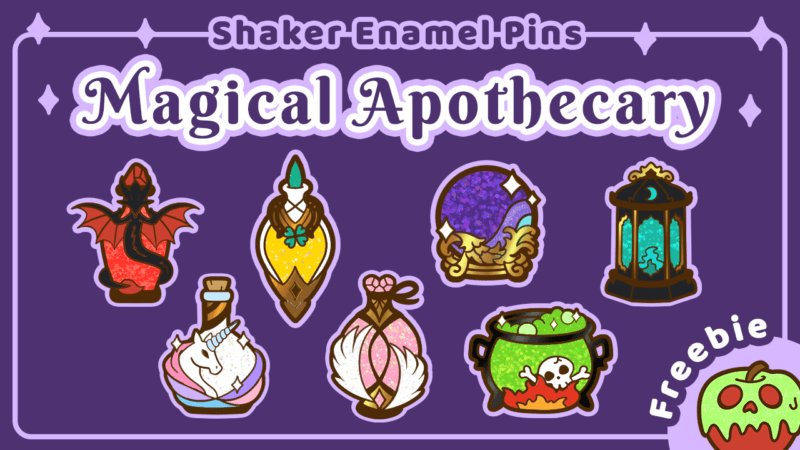 Magical Apothecary Shaker Enamel Pins