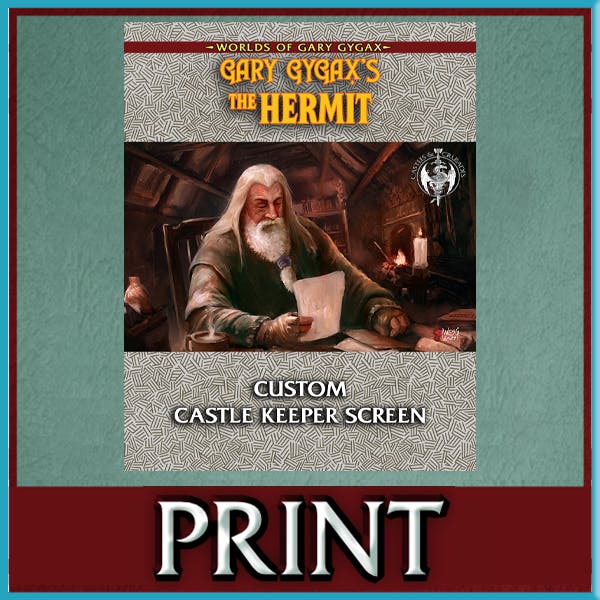 Gary Gygax’s The Hermit C&C Castle Keepers Screen (Print)